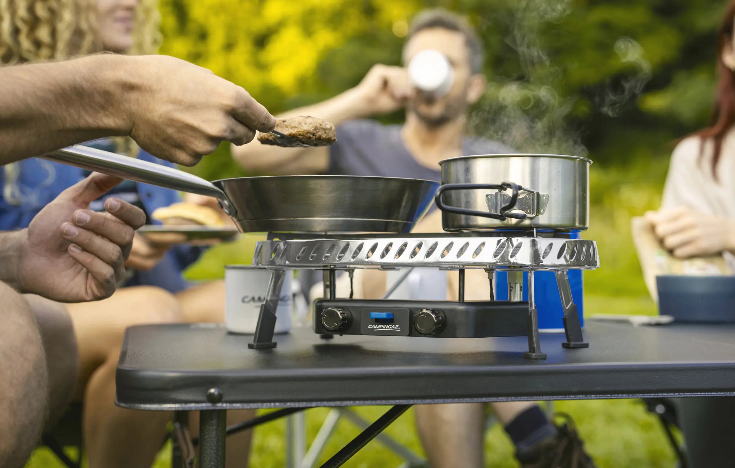 Campingaz Campingkocher Camp & Trek Twin silber-schwarz