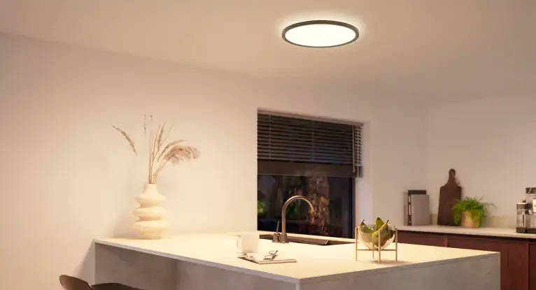 Philips Hue LED Deckenleuchte Tento rund schwarz Ø 42,1 cm warmweiß-kaltweiß