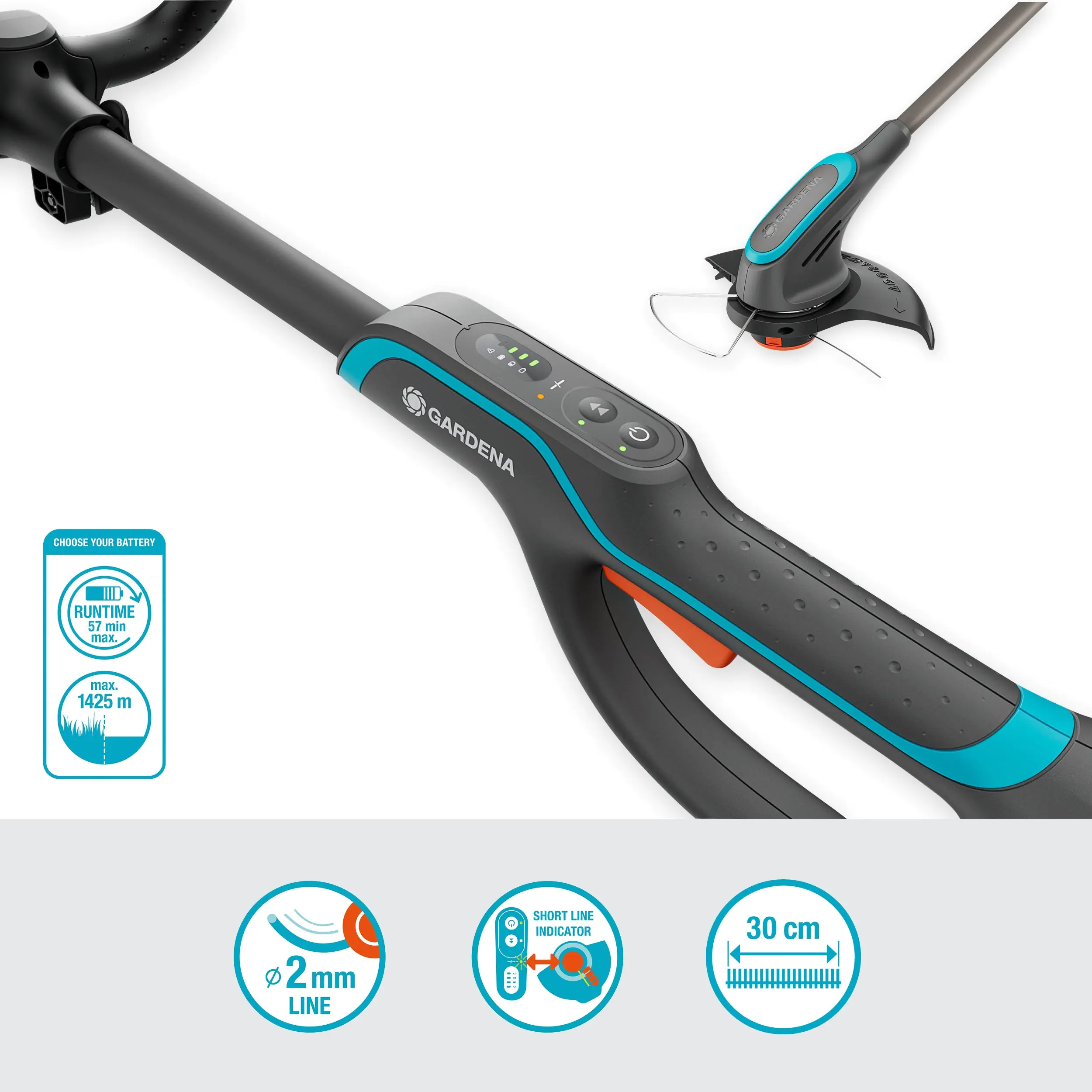 Gardena Akku Rasentrimmer PowerTrim 30/18V