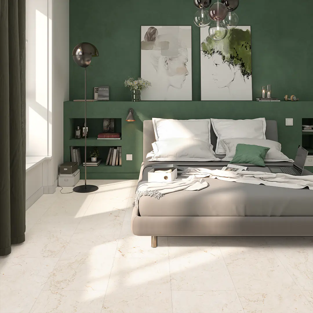 Classen Vinylboden Fliese Ceramin Floors Tera Marmor weiß