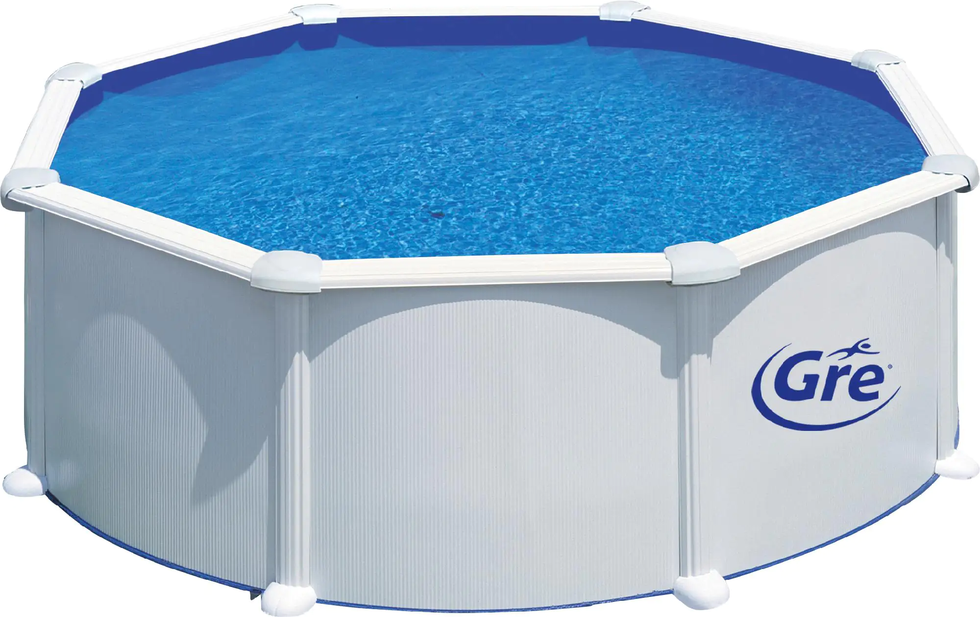 Gre Stahlwandpool Atlantis rund Ø 350 x 132 cm, weiß