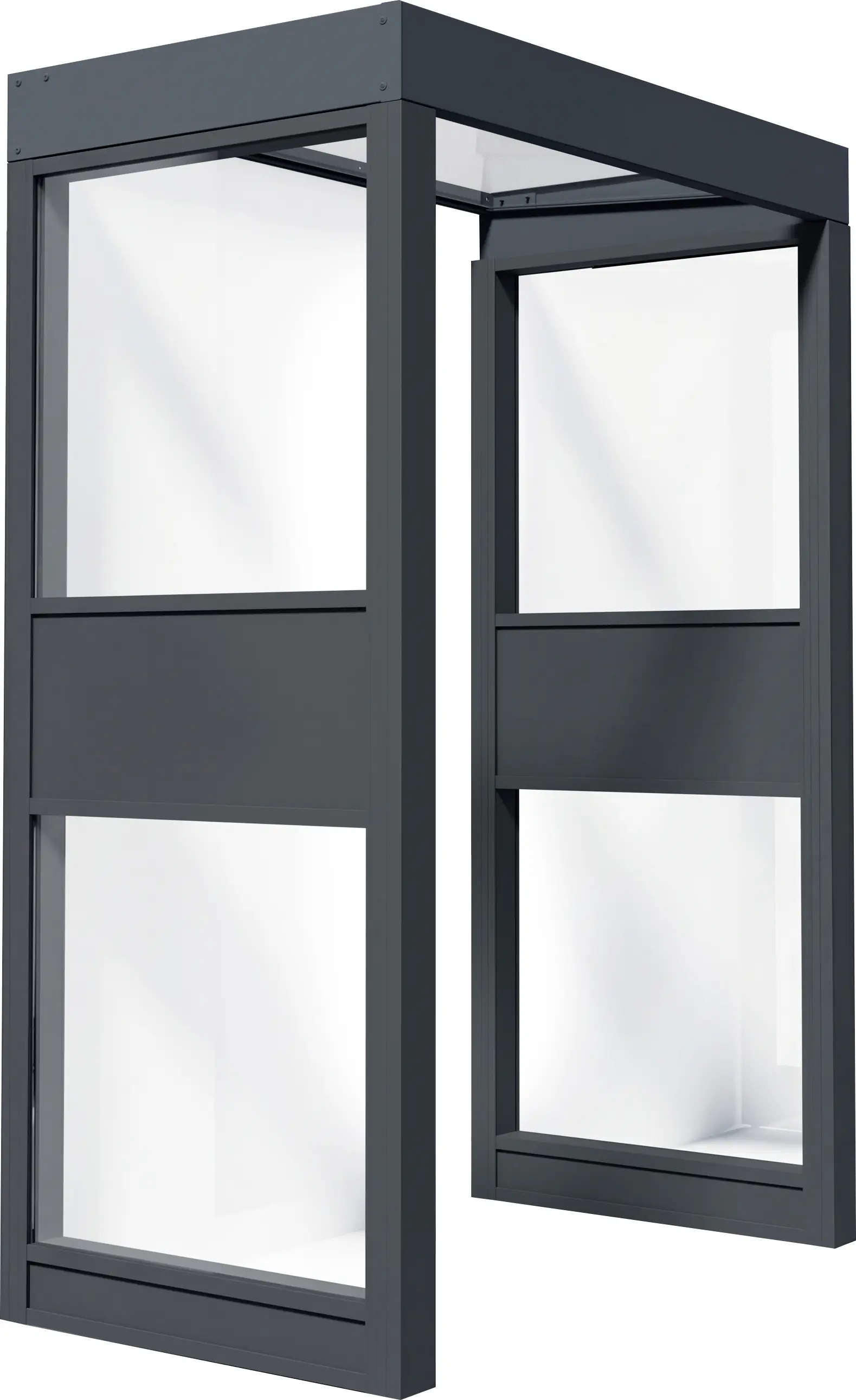 Canopia Vordach Sophia 160 x 95 cm Klar grau  +2 Seitenteile 