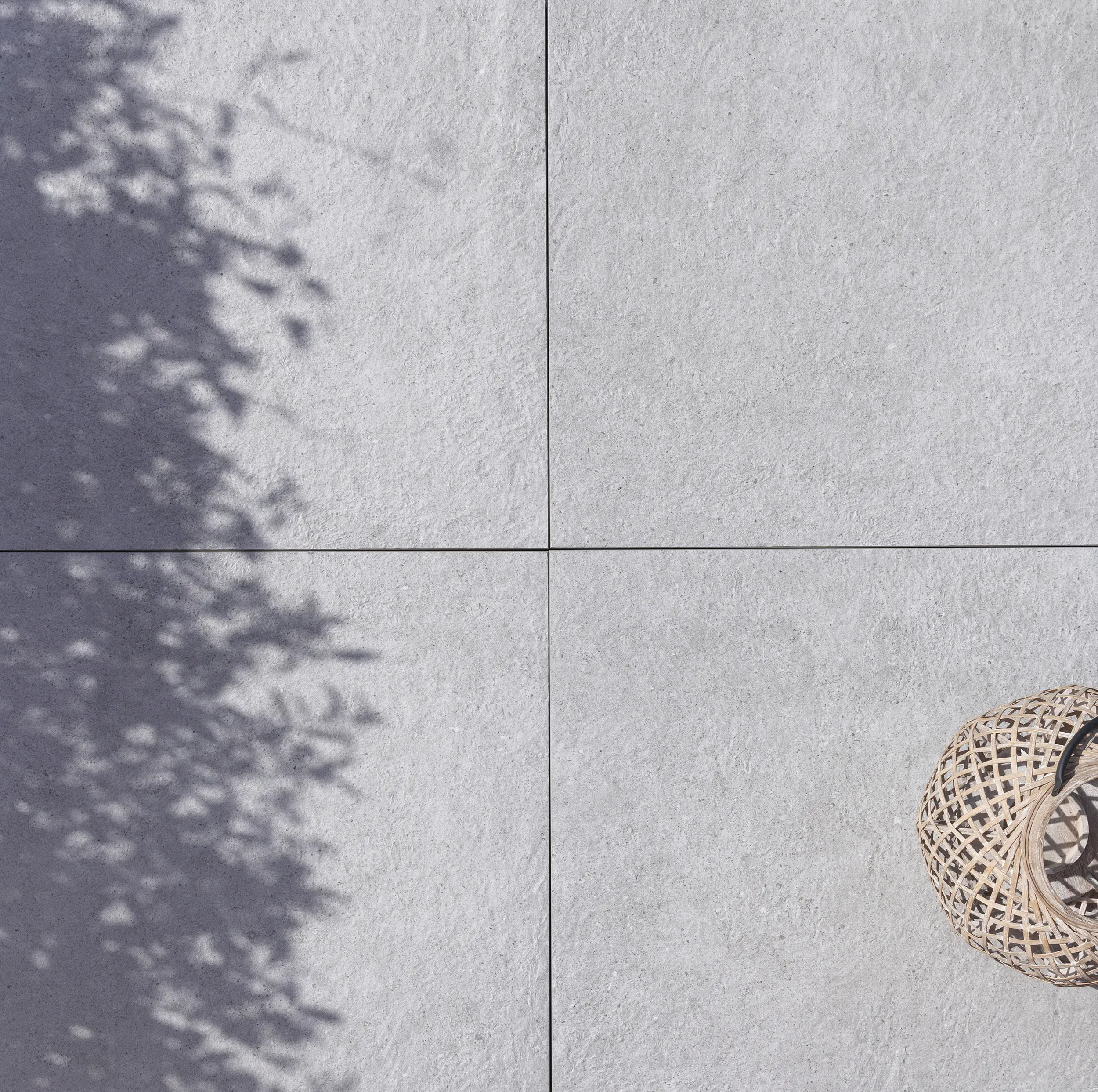 Terrassenplatte Feinsteinzeug Malmo Silver 60 x 60 cm silber