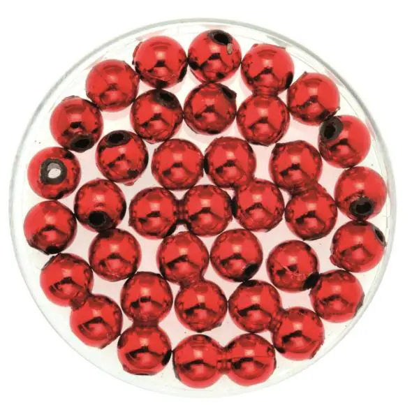 Glorex Deko Perlen 6 mm 75 g, rot