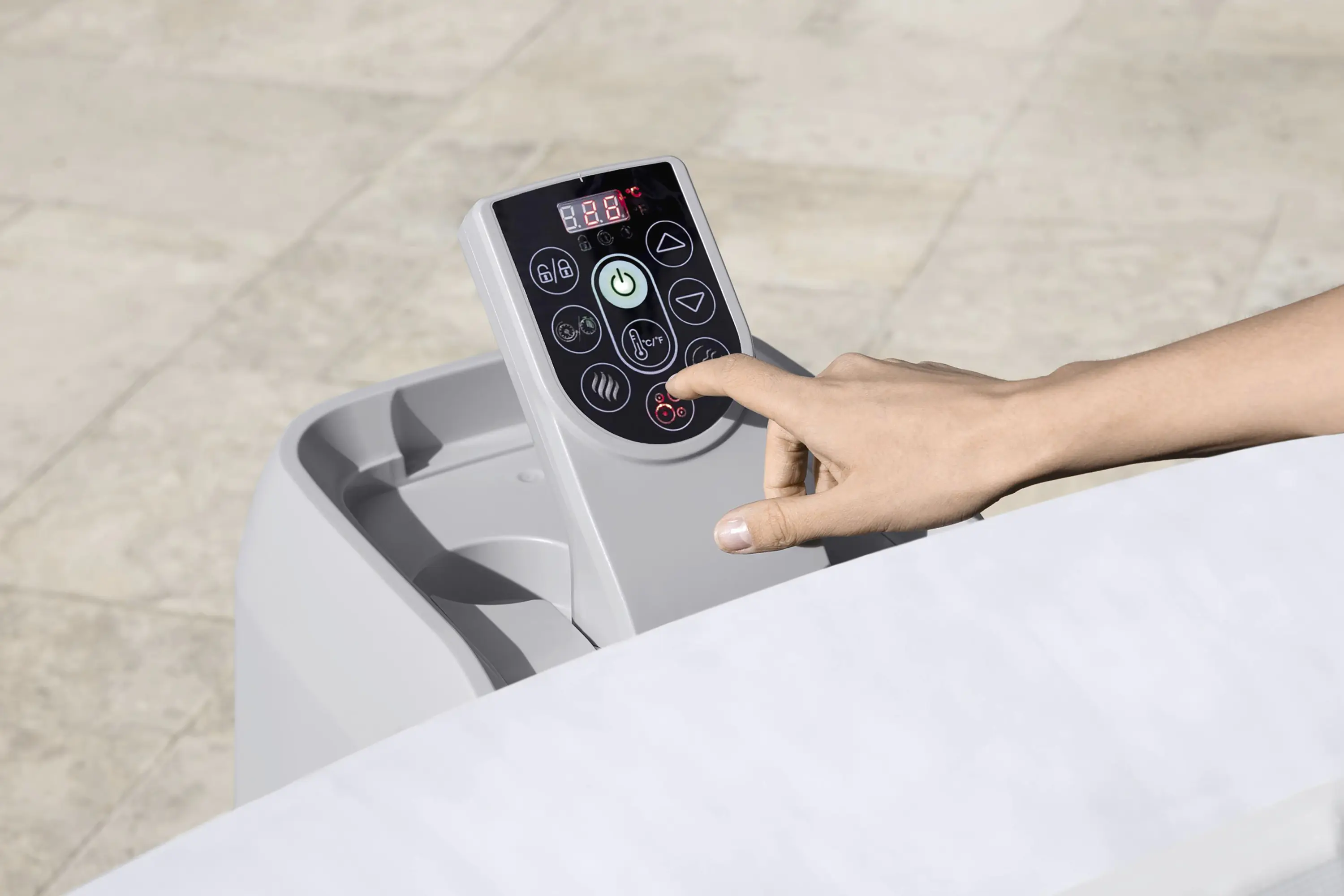 Bestway LED Whirlpool Outdoor für 6 Personen Lay-Z-Spa Paris AirJet Ø 196 x 66 cm