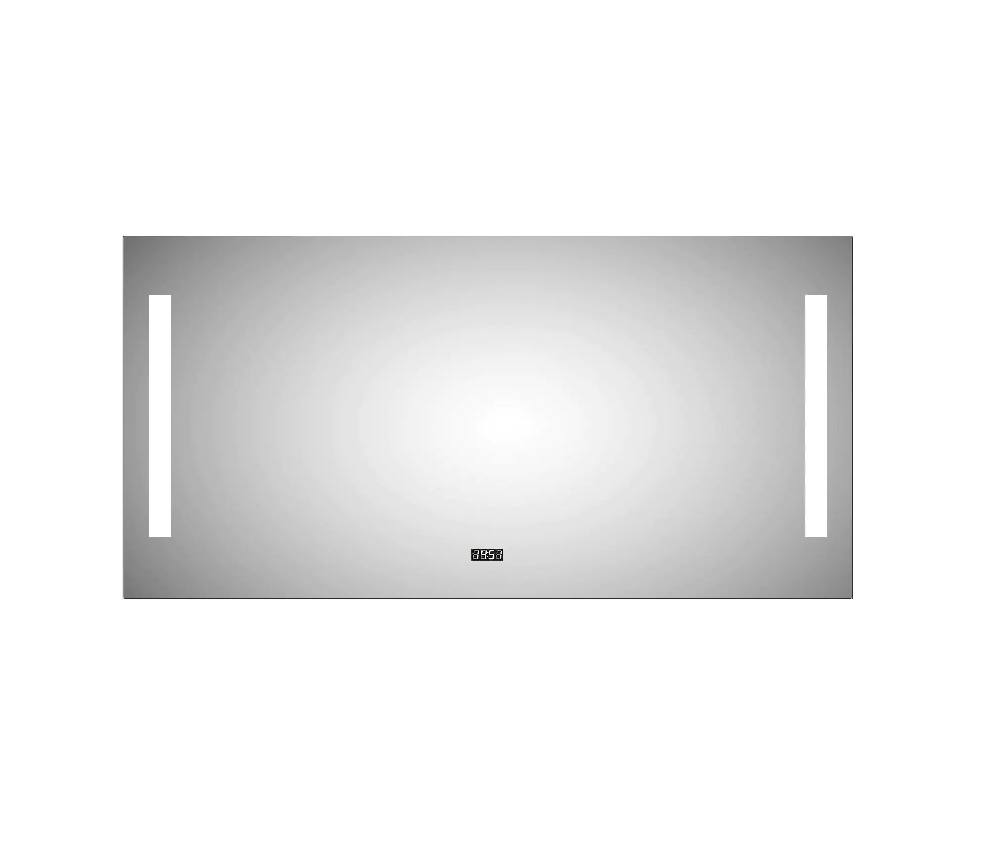 DSK LED Lichtspiegel Silver Time 120 x 60 cm