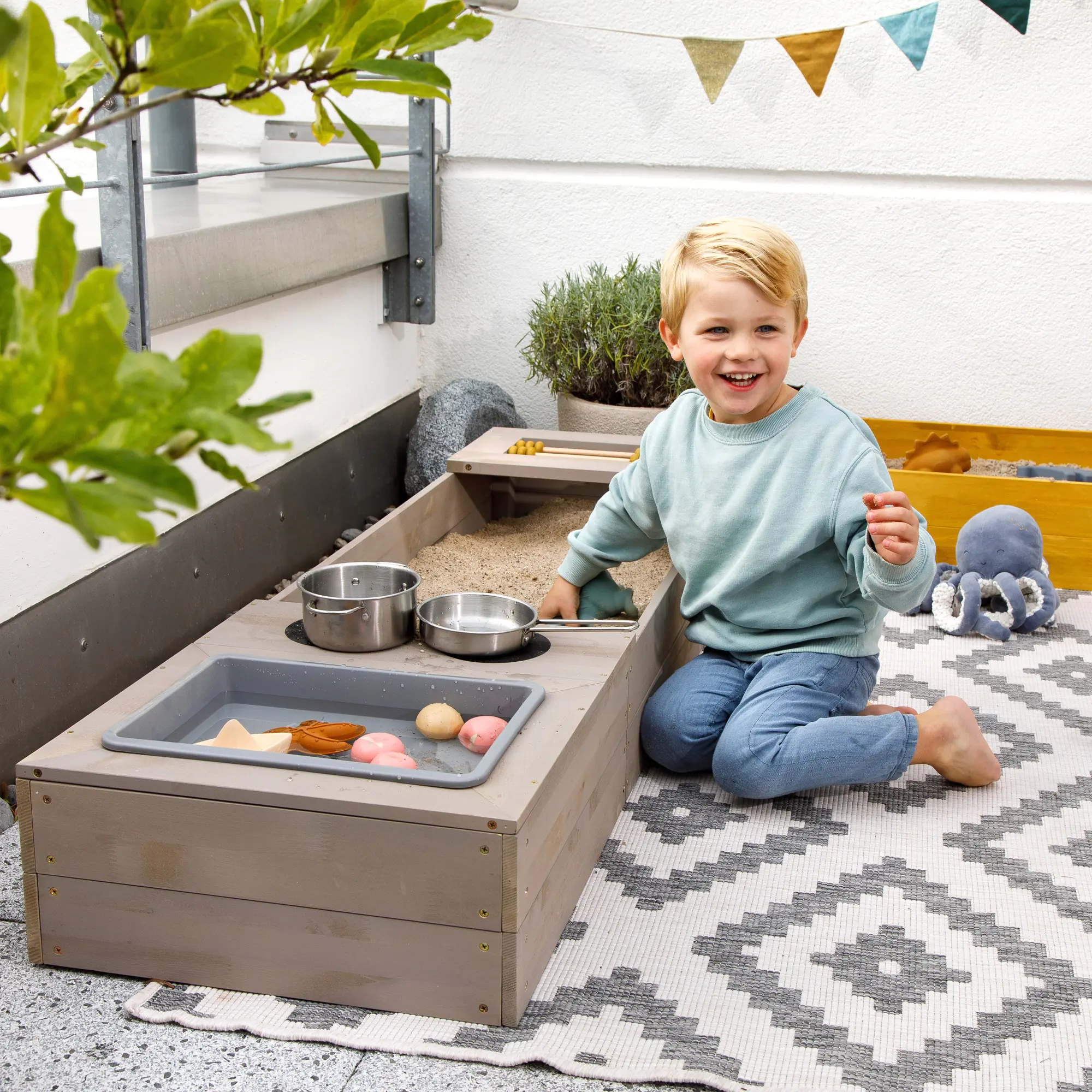 Muddy Buddy Sandkasten Flexy Style 150 x 90 x 20 cm / 2x (150 x 45 x 20) cm