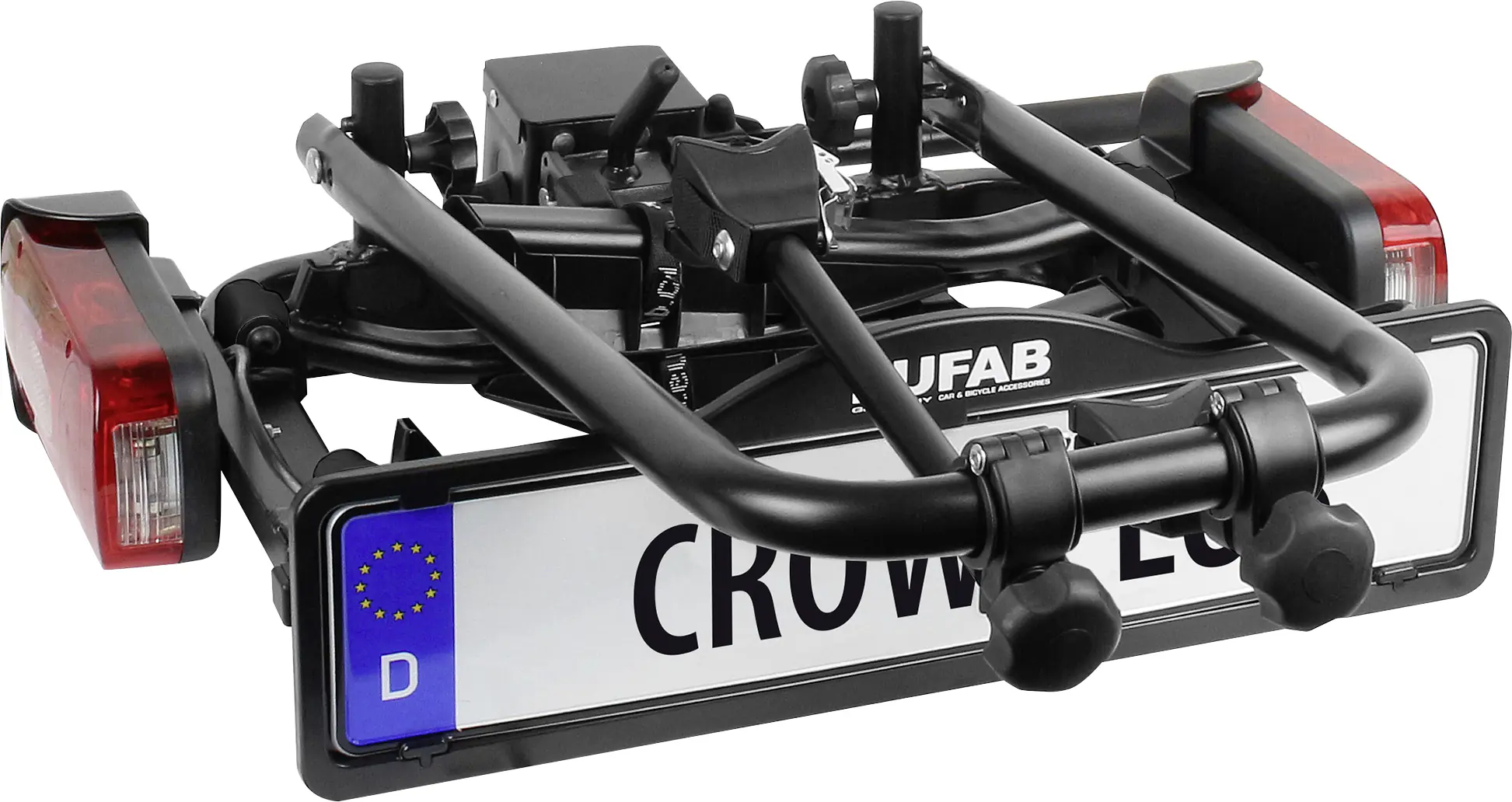 EUFAB Fahrradheckträger CROW PLUS für 2 Fahrräder teilweise vormontiert