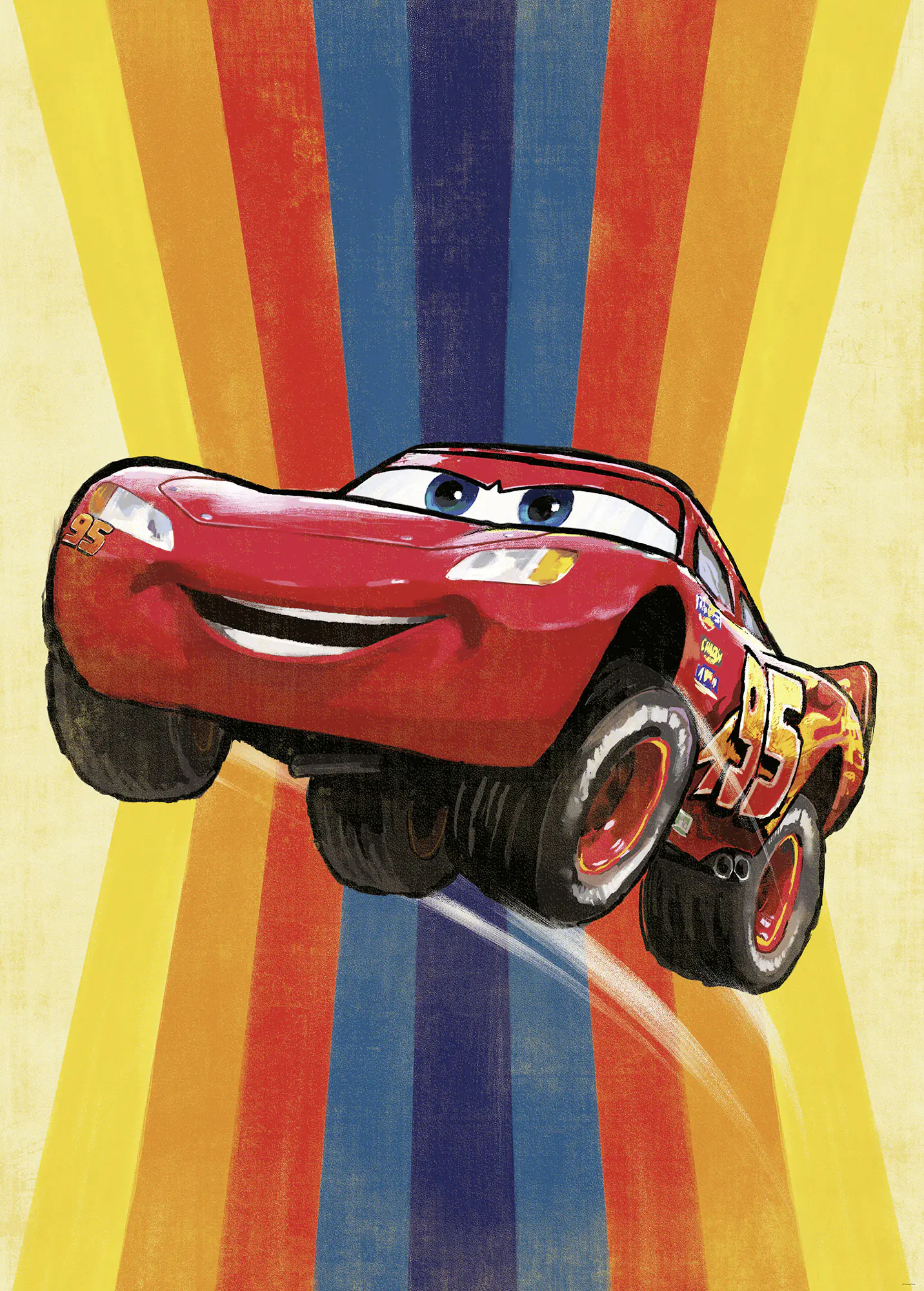 Komar Vlies Fototapete Cars Jump 200 x 280 cm 