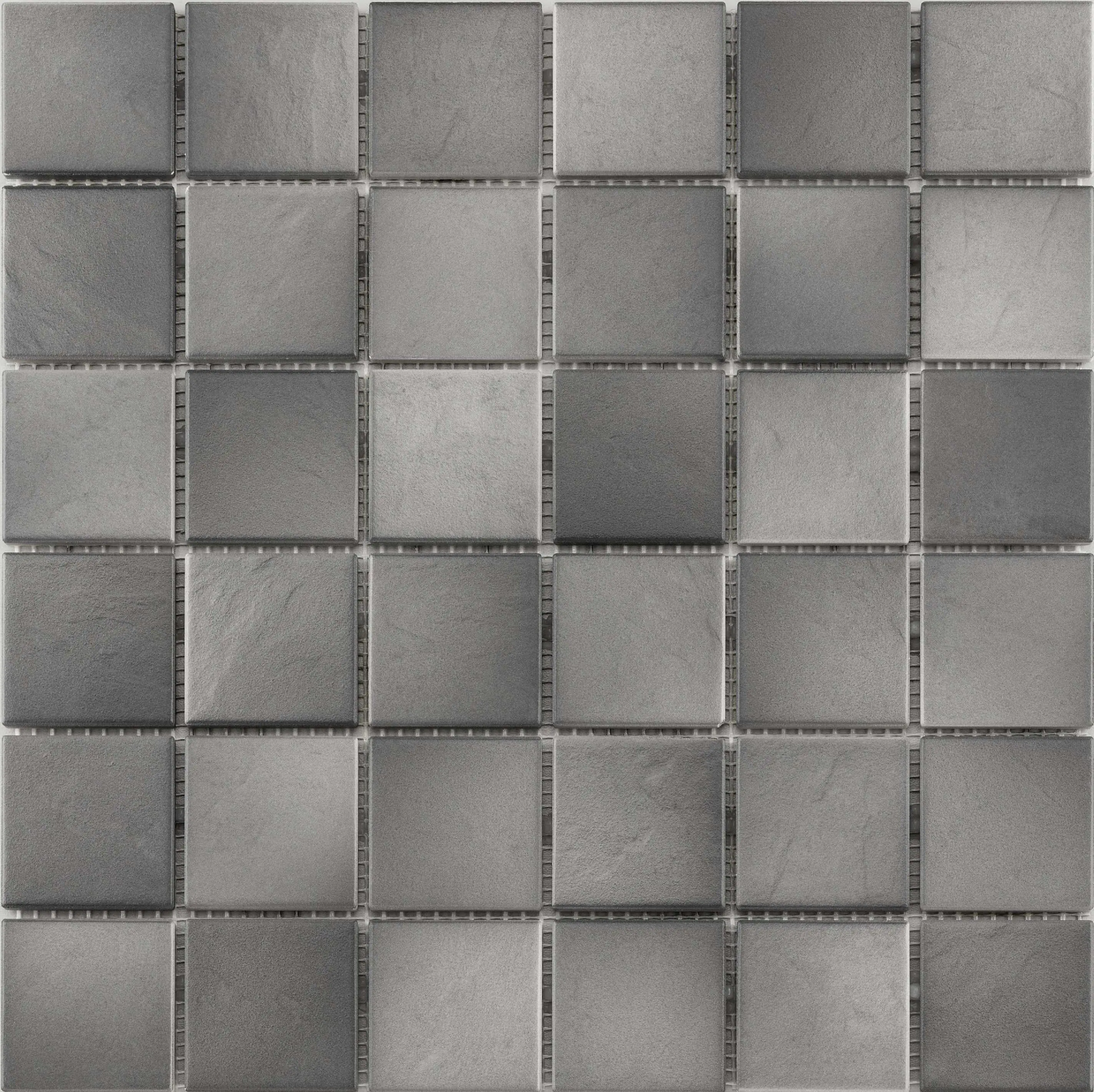 KNG Mosaikfliese rutschhemmend 29,7 x 29,7 cm schiefergrau