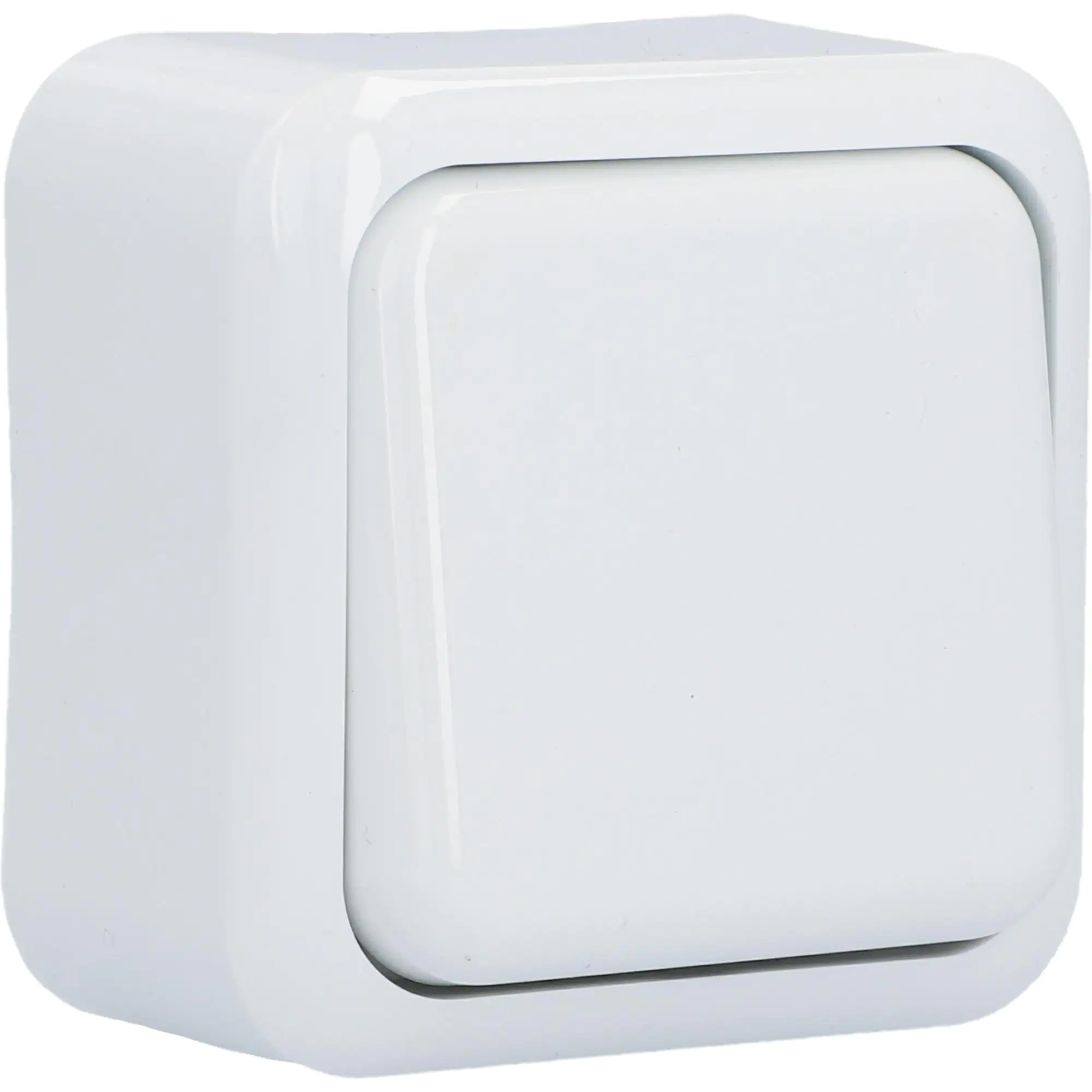 Unitec Aus-Wechselschalter Aufputz weiß, Serie Standard