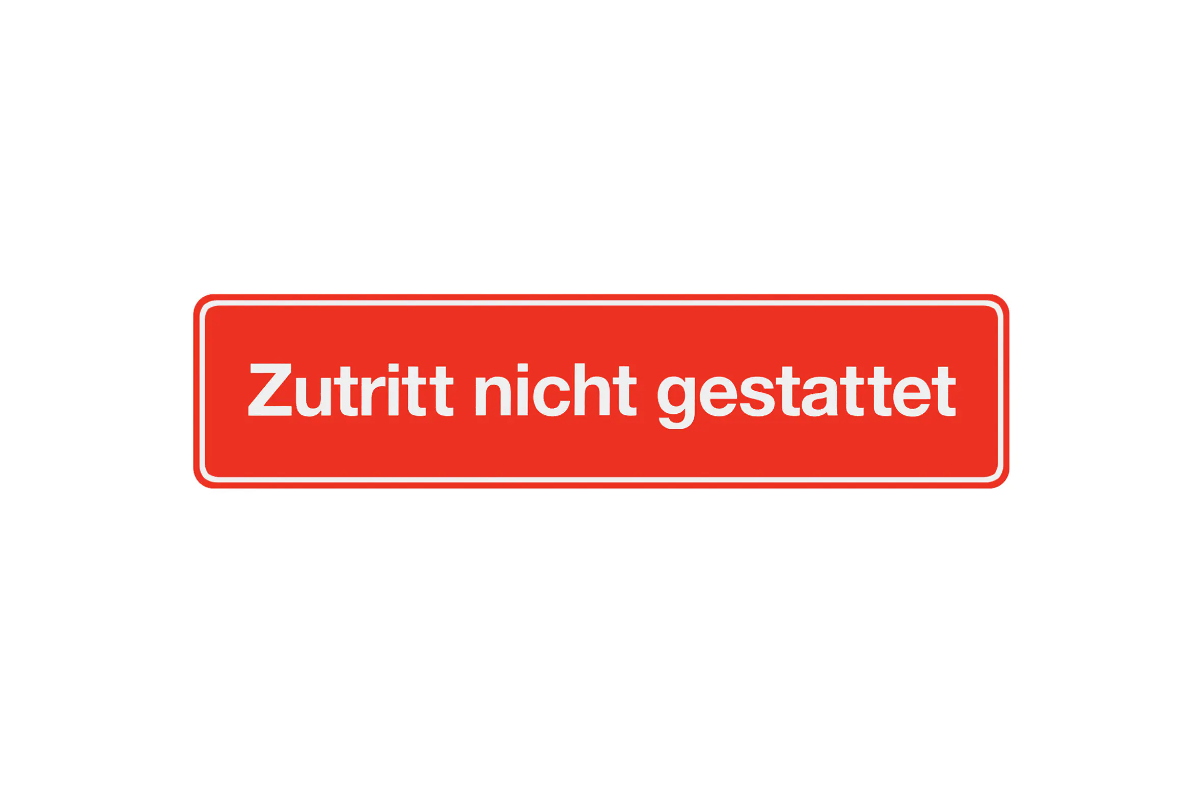 Conmetall Aufkleber Zutritt nicht gestattet PVC 20 x 4,8 cm rot/weiß