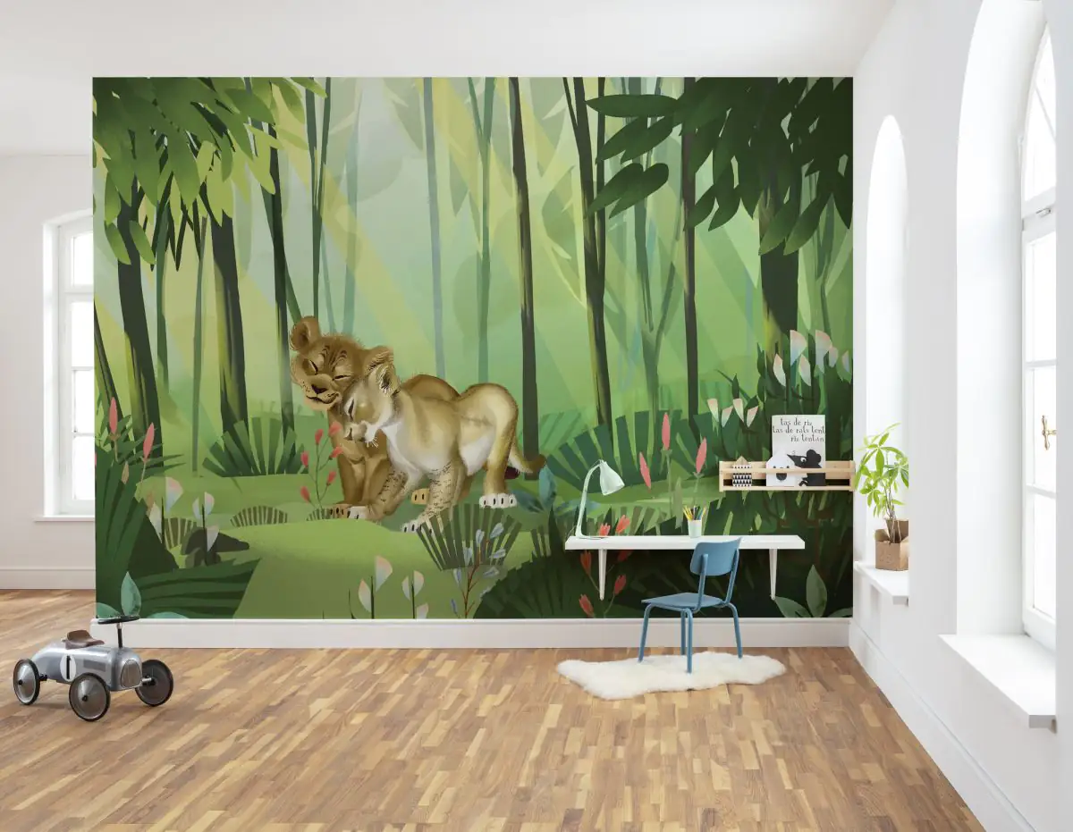 Komar Vlies Fototapete Lion King Love 400 x 280 cm 