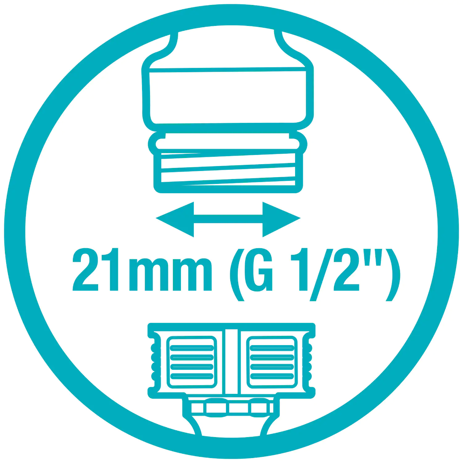 Gardena Hahnverbinder 21 mm (1/2")
