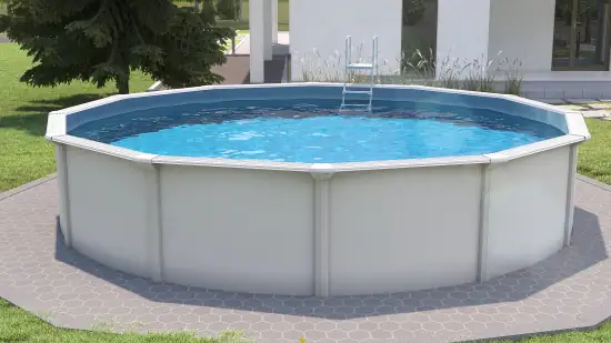 Steinbach Stahlwandpool Set Nuovo de Luxe II Ø 460 x 120 cm, weiß