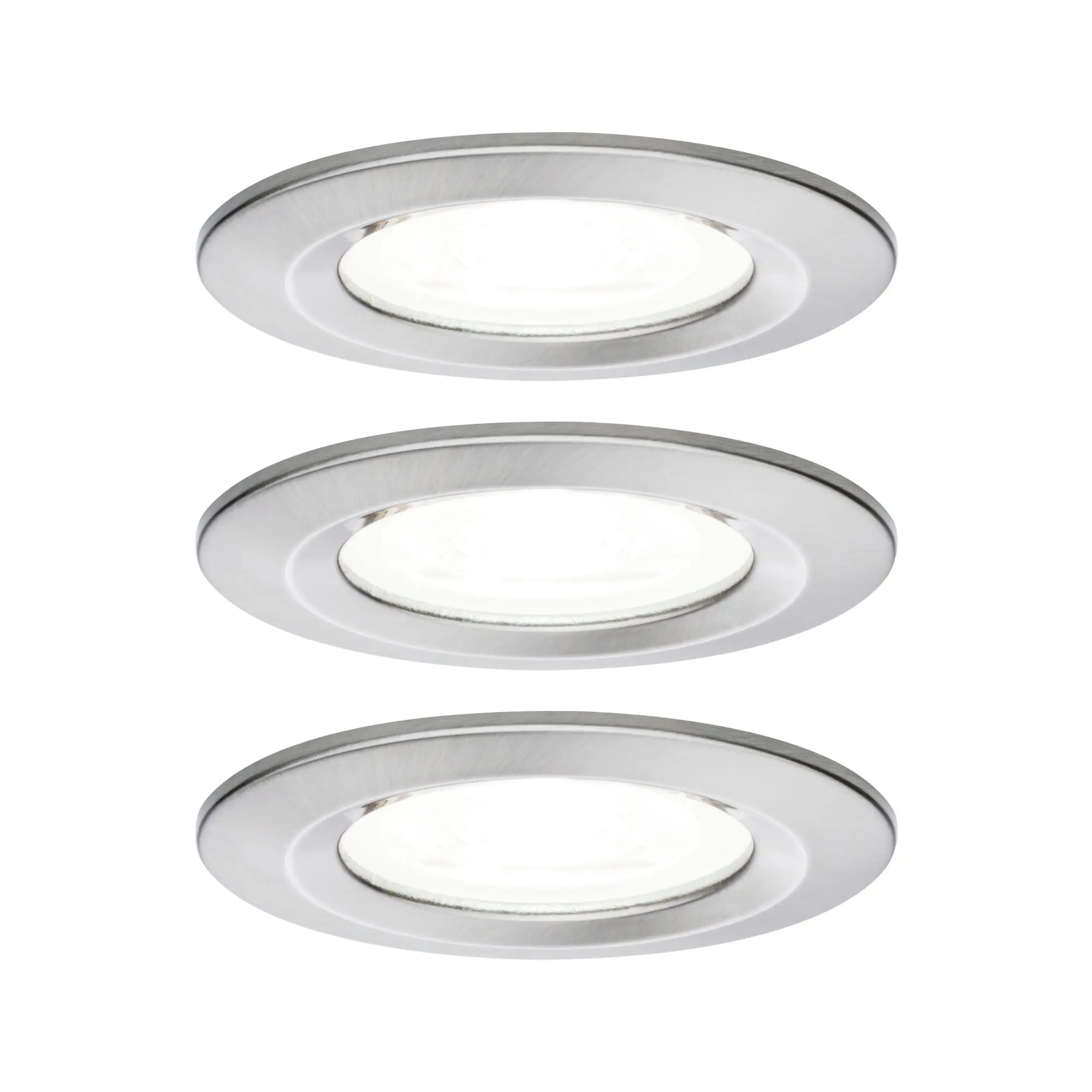 Paulmann LED-Einbauleuchte Nova eisen gebürstet 3 Stück