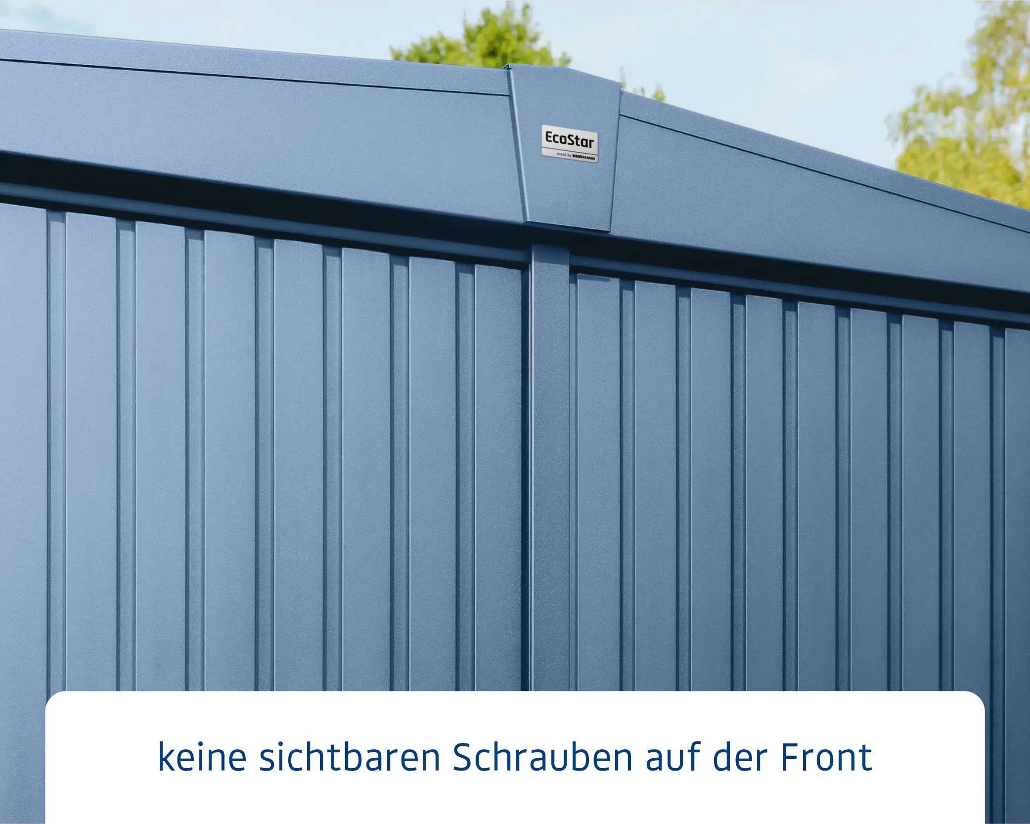 EcoStar Gerätehaus Trend-S Typ 3 323,6 x 247,7 x 219,4 cm taubenblau