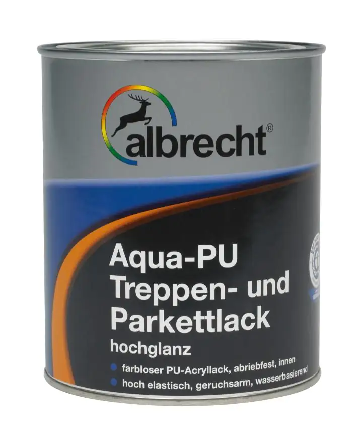 Albrecht Aqua PU-Treppen- und Parkettlack 2,5 L farblos glänzend