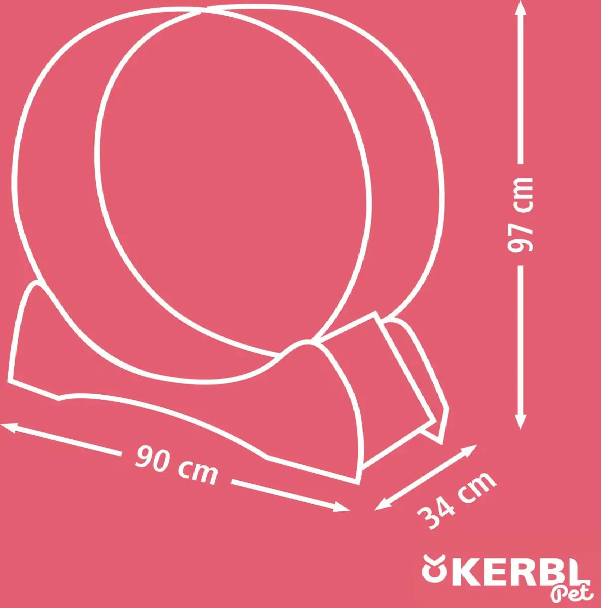 Kerbl Katzenlaufrad Ø 90 cm beige-grau