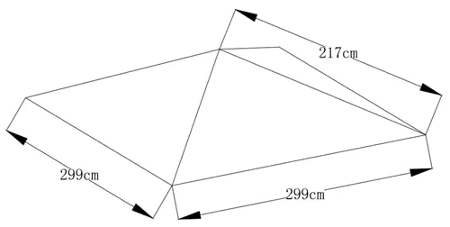 TrendLine Ersatzdach zu Pavillon Kos 298 x 295 cm taupe