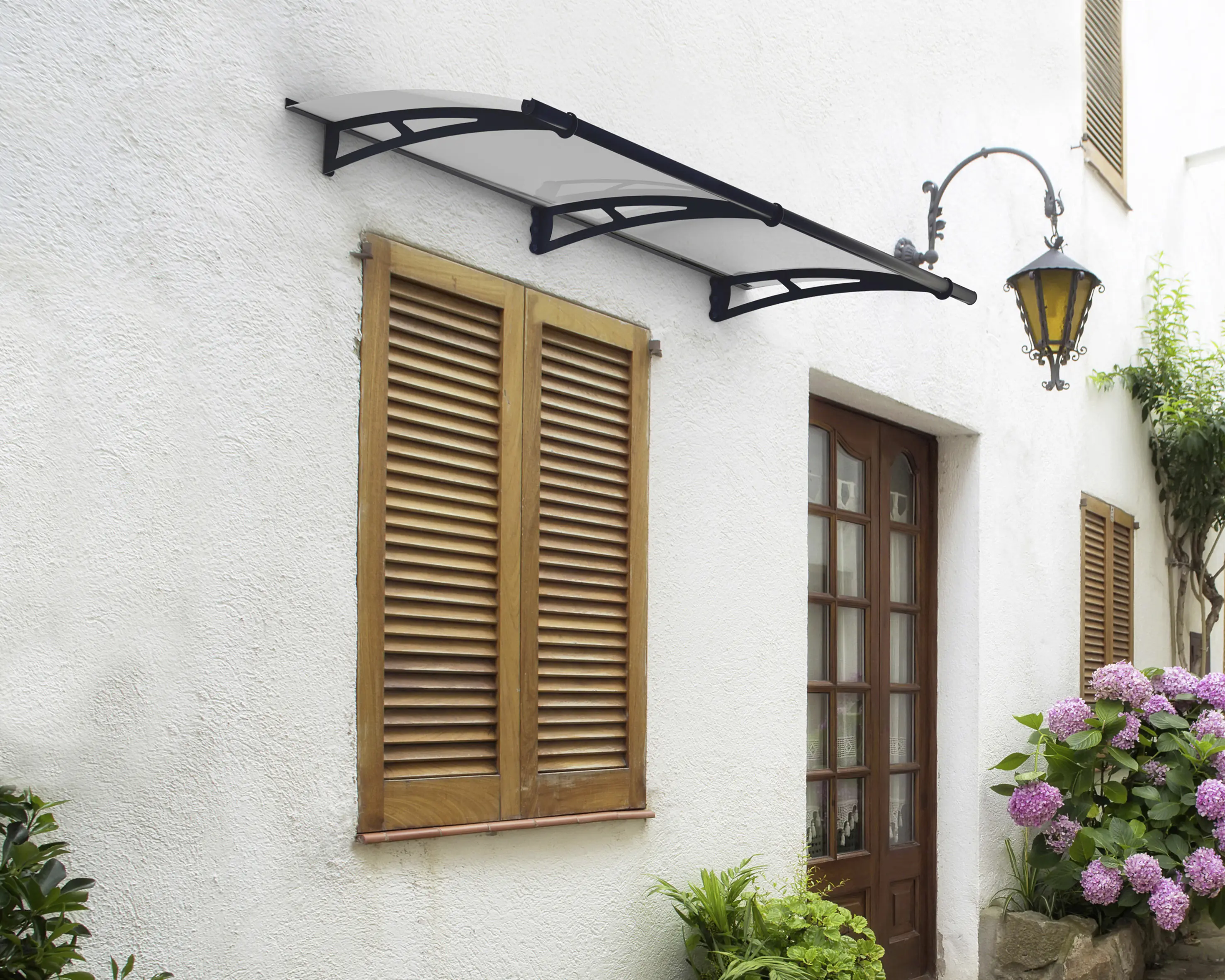 Canopia Vordach Aquila 2050 Hellgrau Alu 206 x 92 cm