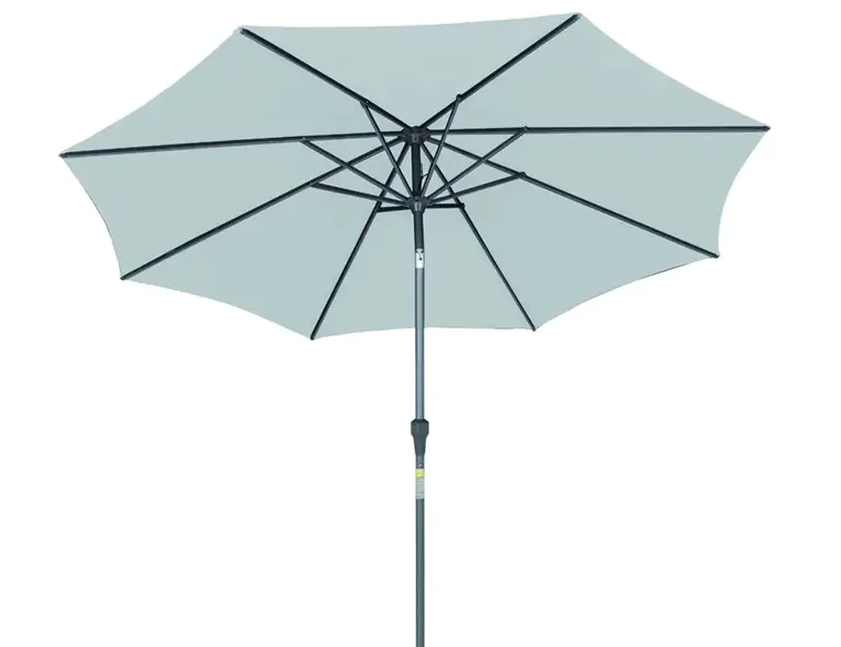 Siena Garden Mittelstockschirm Avio grau Ø 300 cm