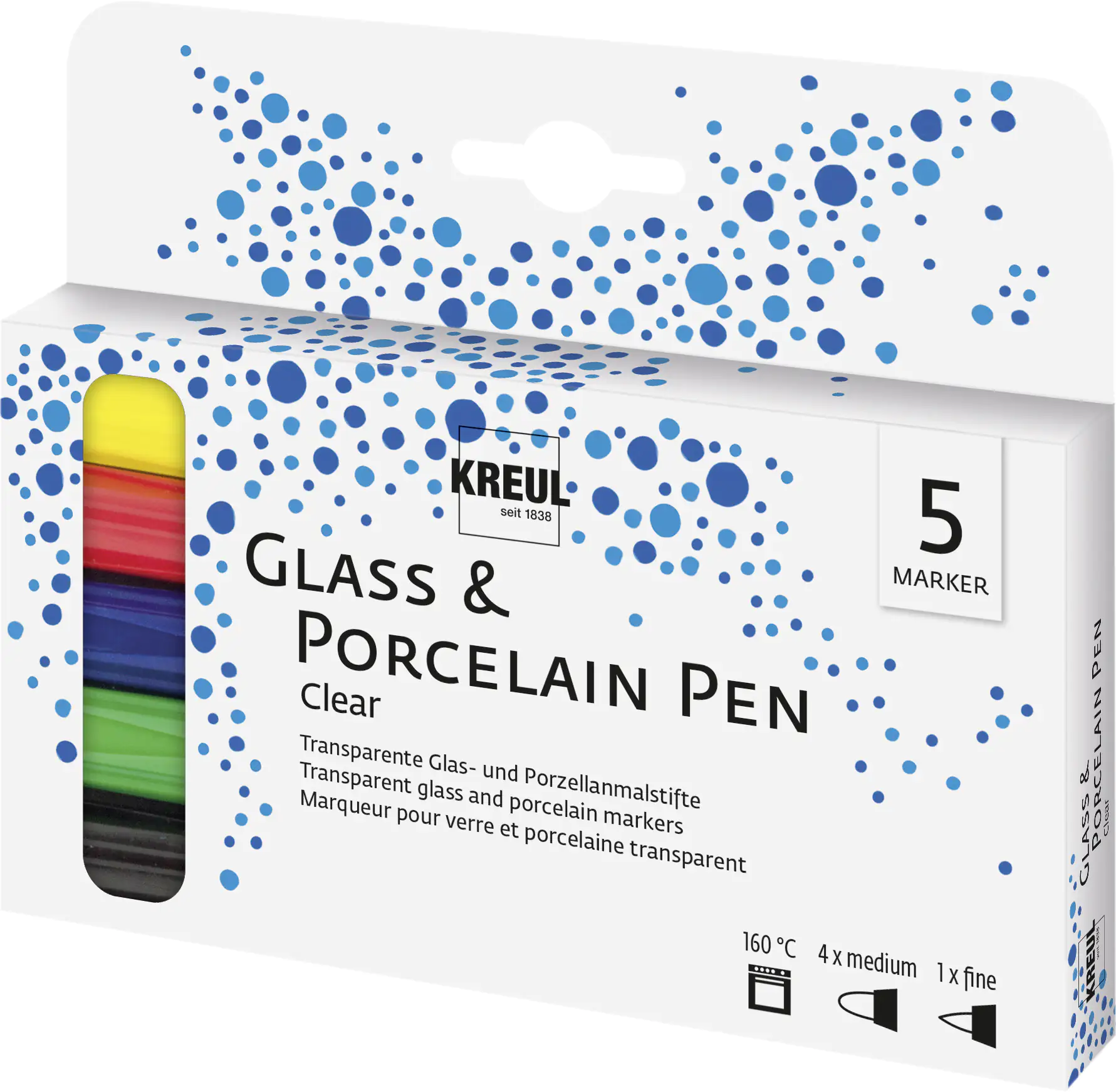 Kreul Glass ColorPen 5er Set Glasmalstift