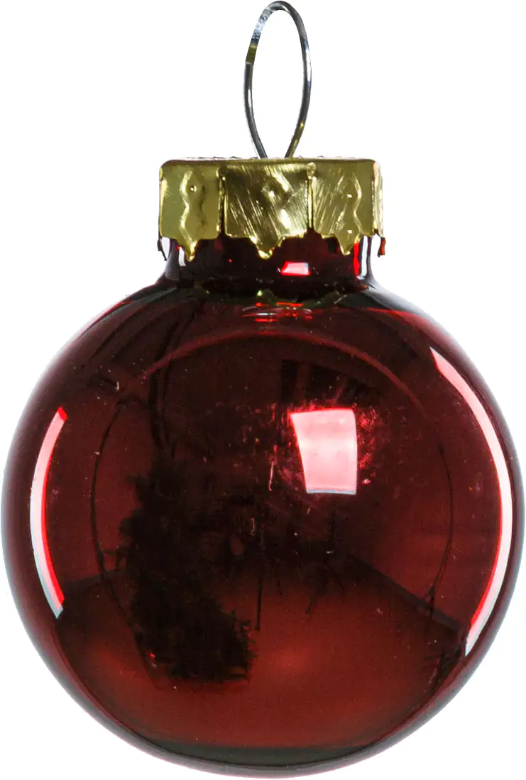 TrendLine Weihnachtskugeln aus Glas Ø 2,5 cm ochsenblut 24 Stück