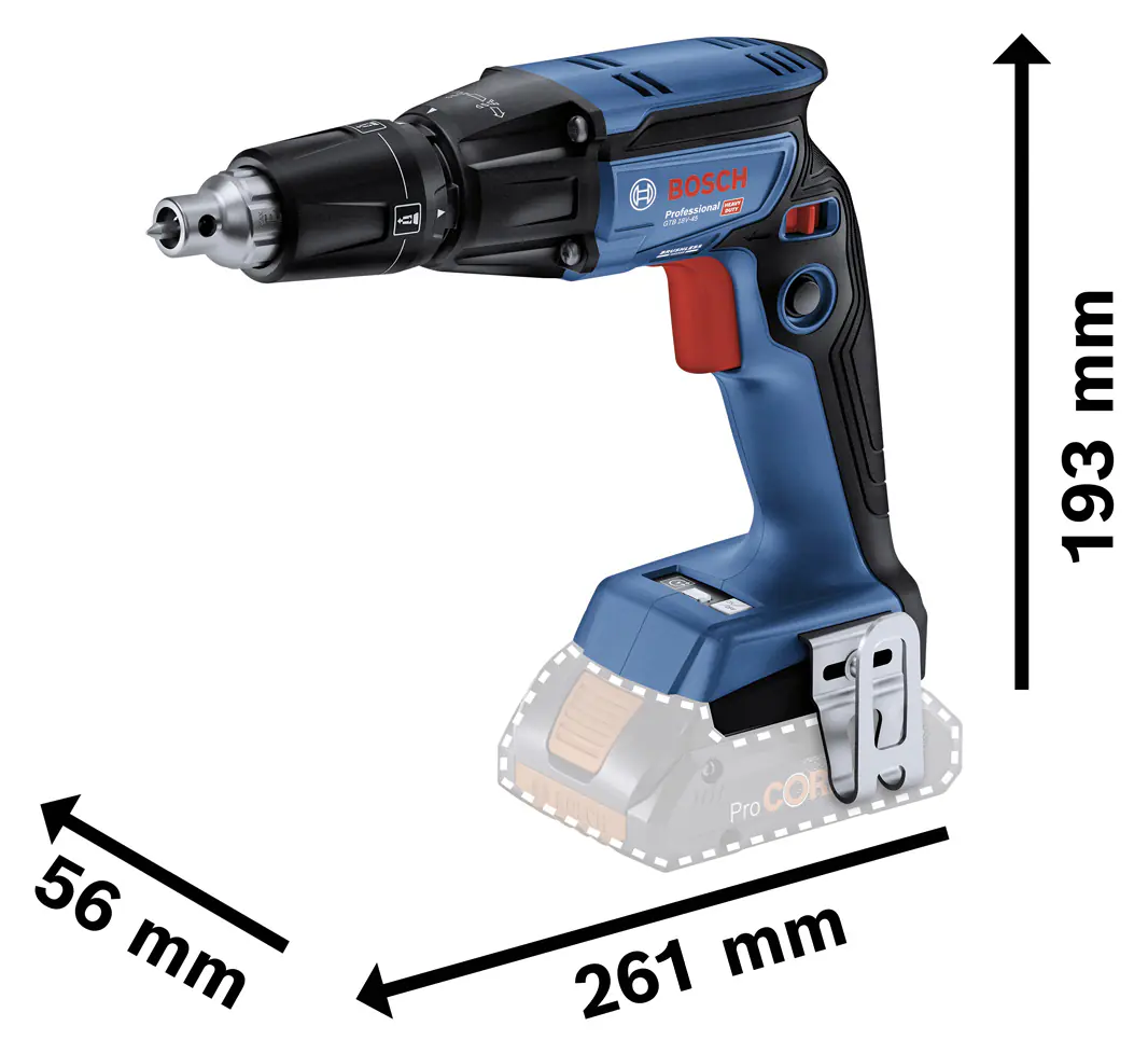 Bosch Professional Akku-Trockenbauschrauber GTB 18V-45 Solo L-Boxx