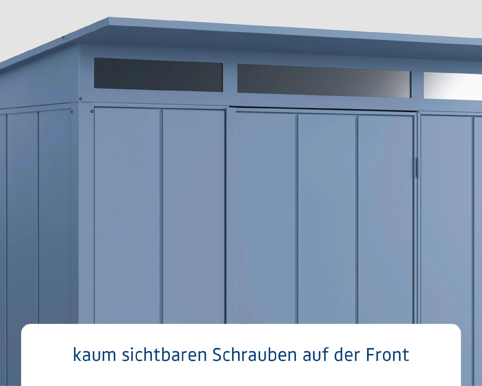 EcoStar Gerätehaus Elegant-P Typ 1 taubenblau 247,9 x 153 x 228,6 cm