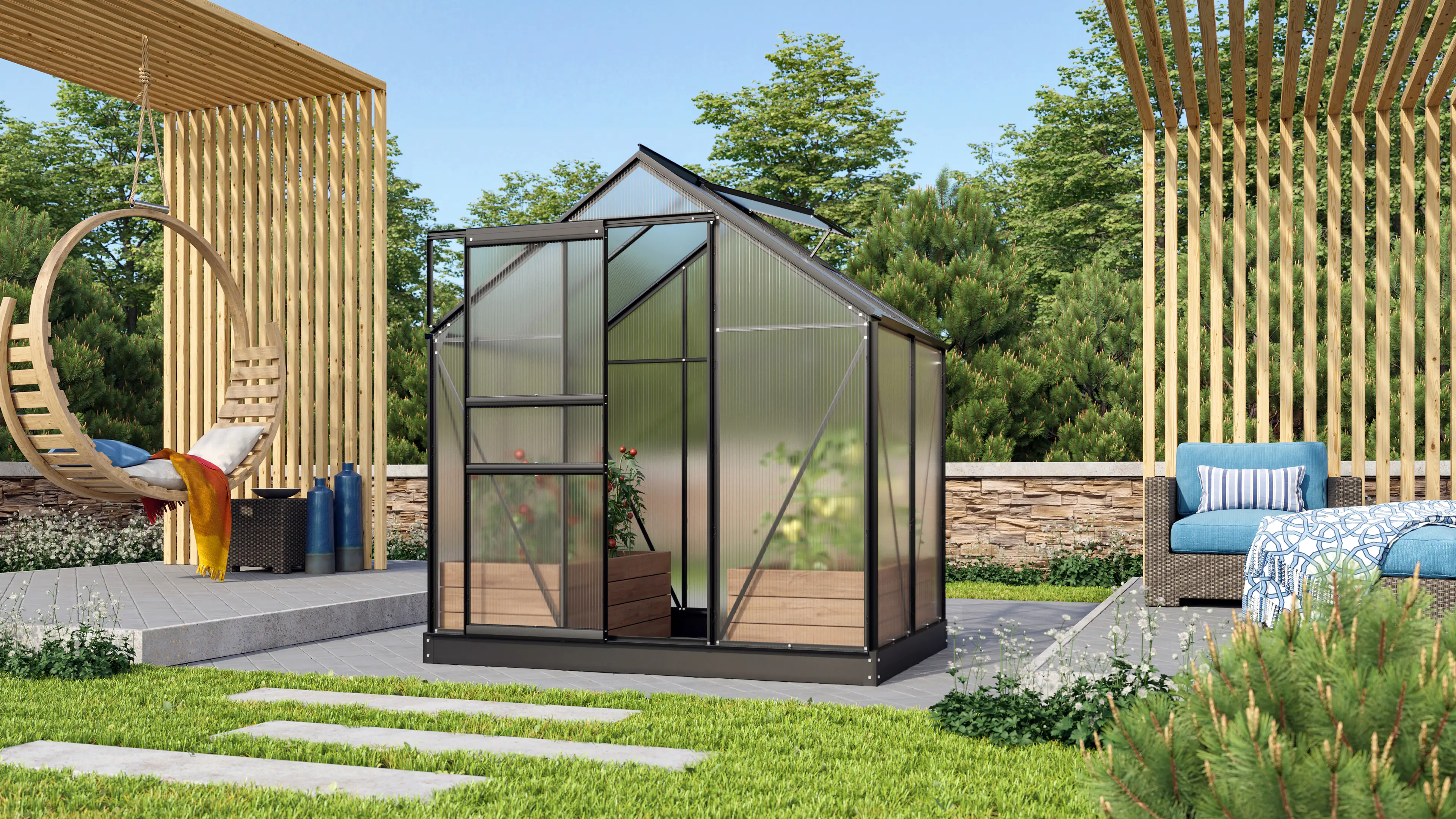 Vitavia Gewächshaus Venus 2500 192 x 130 cm 4 mm HPK