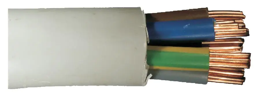 Feuchtraumleitung NYM-J 5 x 16 - grau Meterware