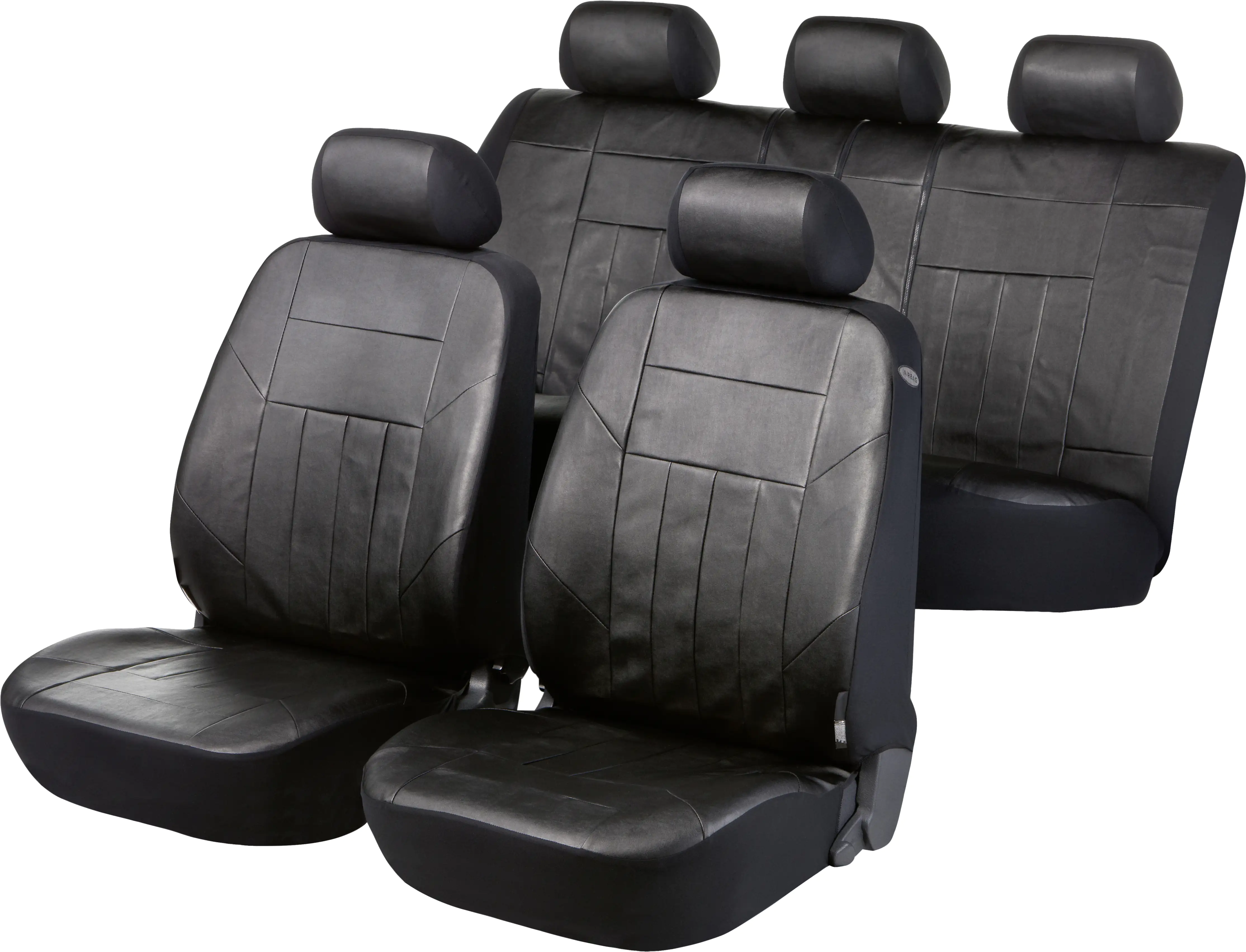 Walser Autositzbezug Soft Nappa schwarz aus Kunstleder 17-teilig