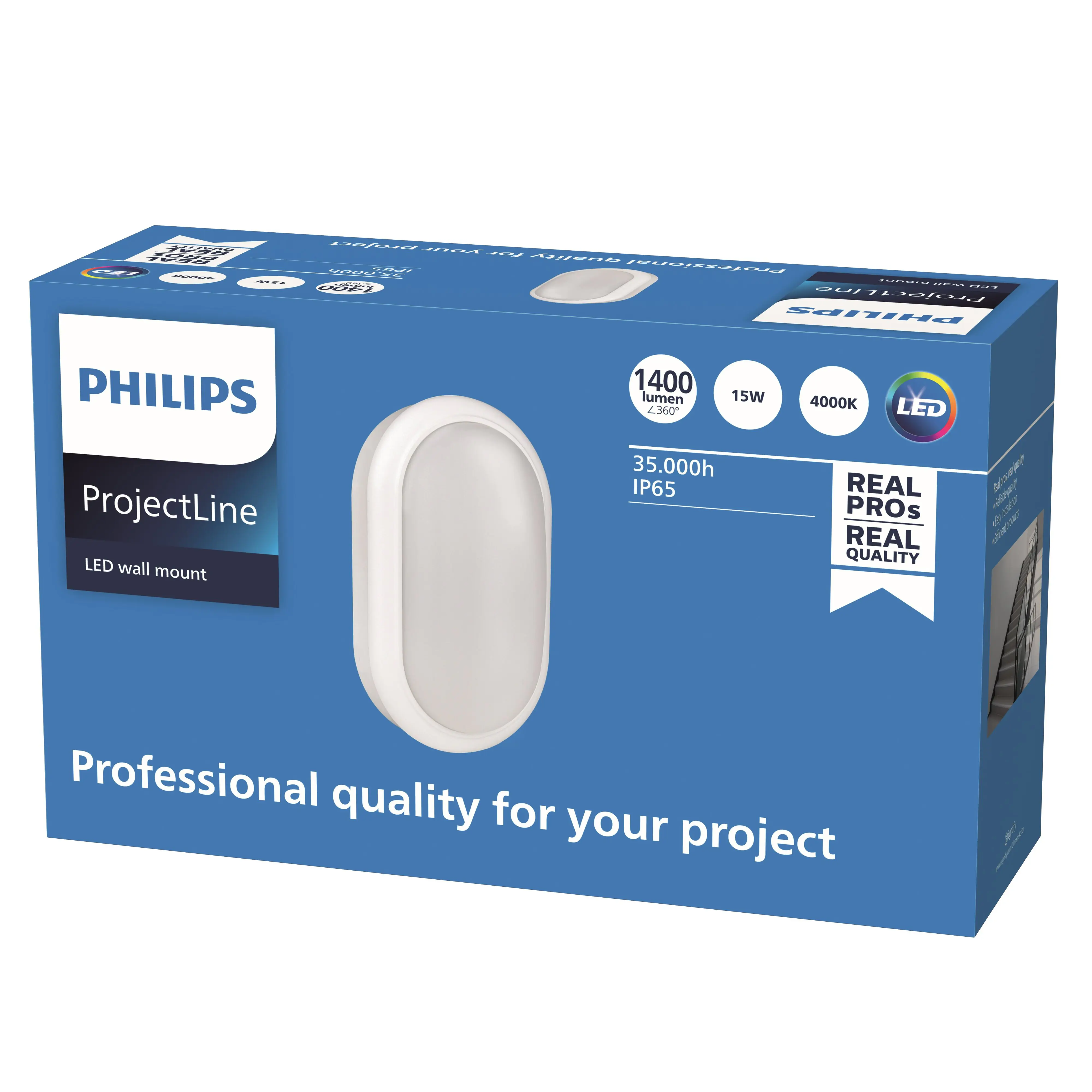 Philips LED Außenwandleuchte ProjectLine oval neutralweiß