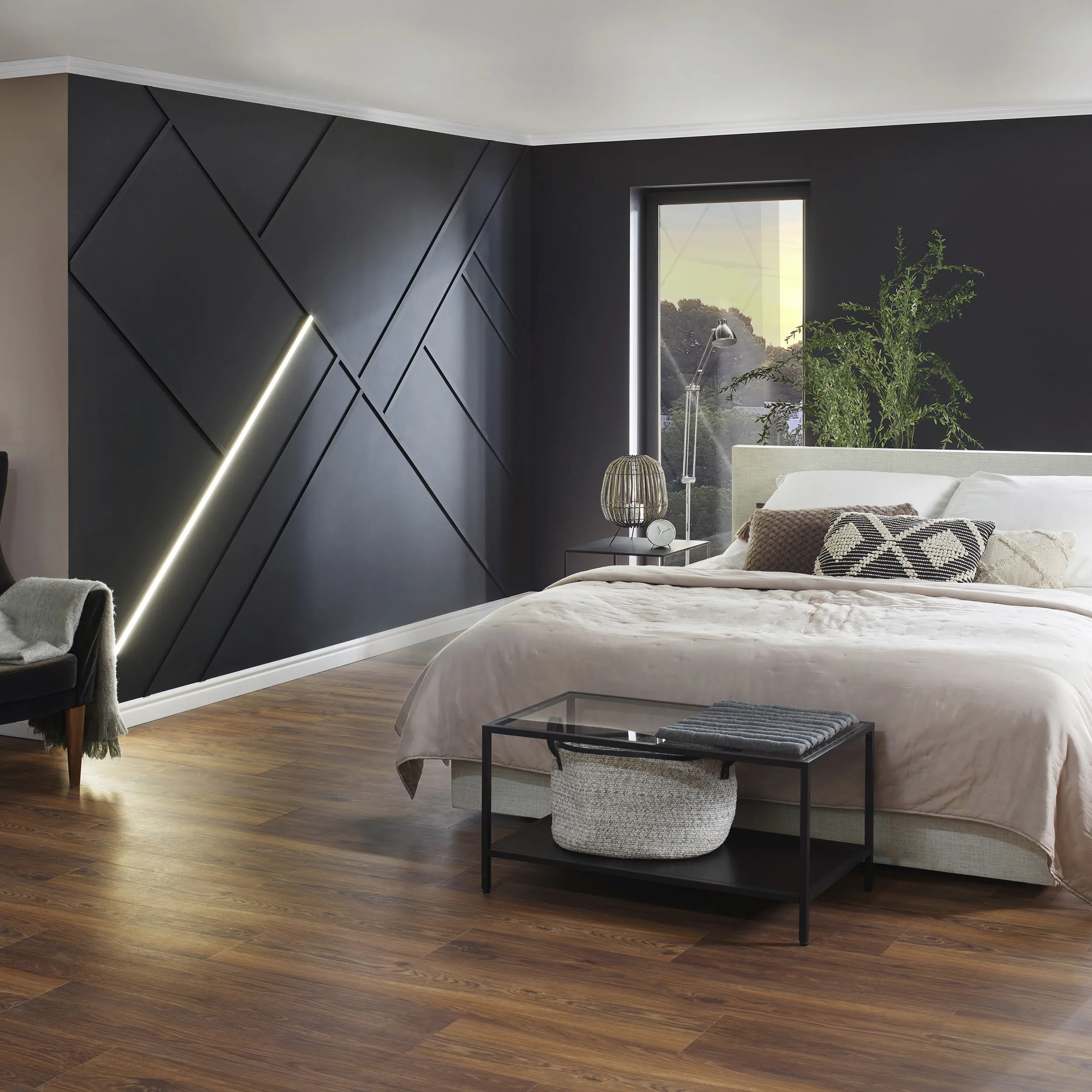 Decosa Wandleiste Kira selbstklebend inkl. Diffusor 200 cm weiß 