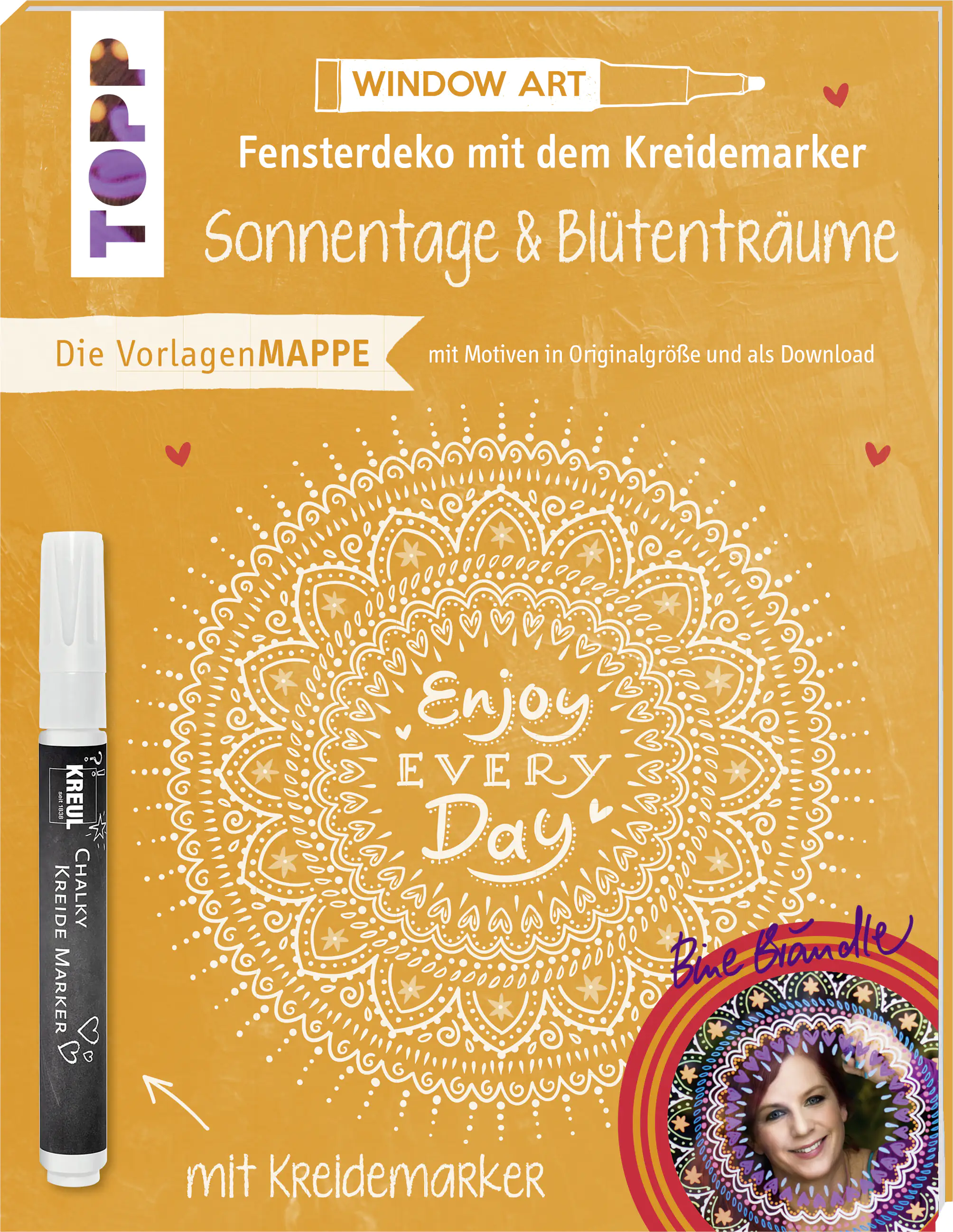 Vorlagenmappe Fensterdeko mit dem Kreidemarker - Sonnentage & Blütenträume