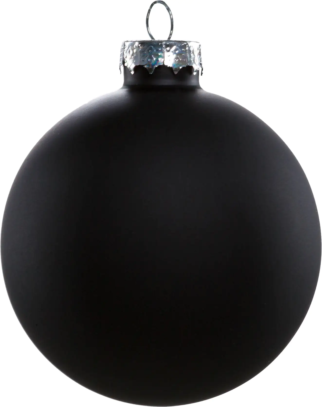 TrendLine Weihnachtskugeln aus Glas Ø 8,0 cm schwarz 6 Stück