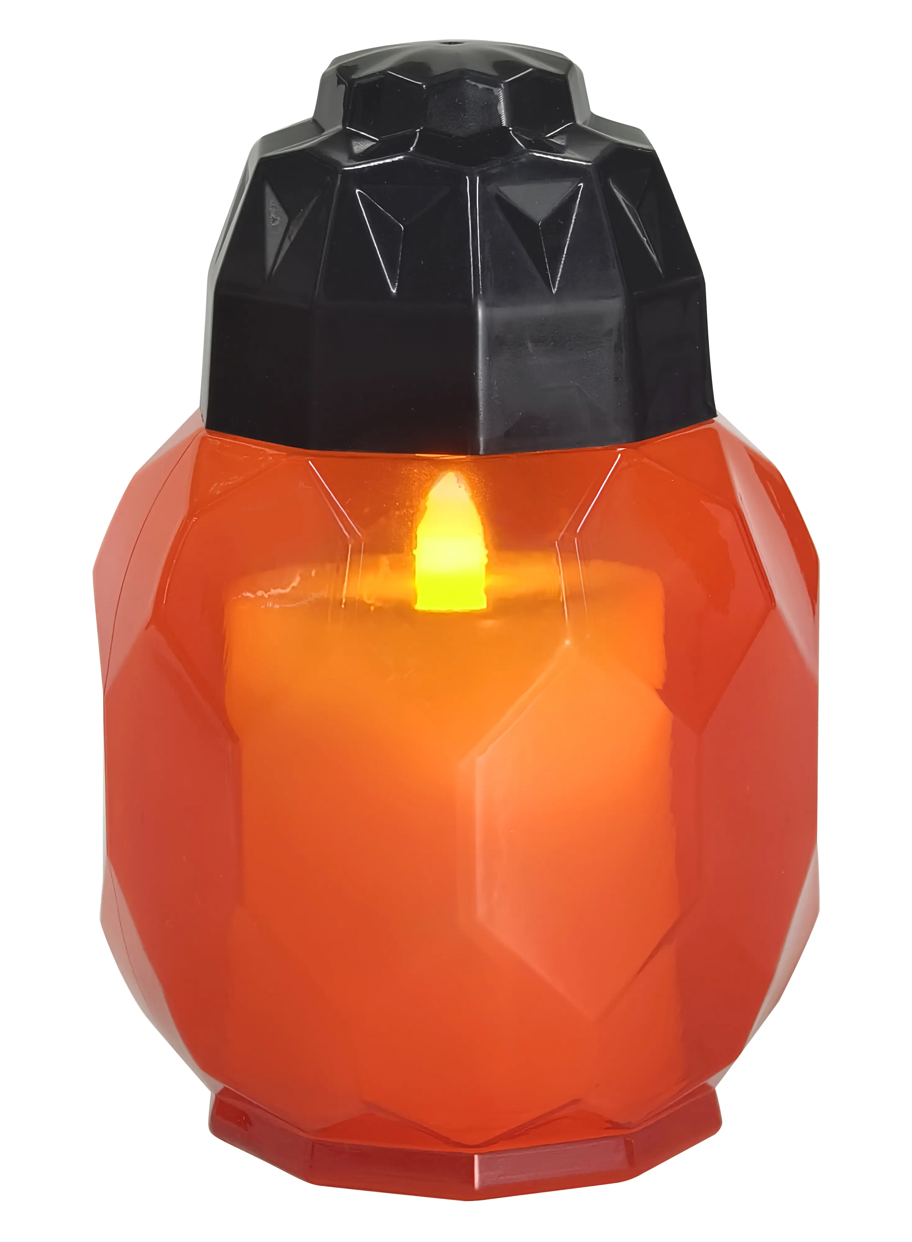 TrendLine LED-Grablicht in Kristalloptik & Timer Ø 10 x 15 cm warmweiß rot