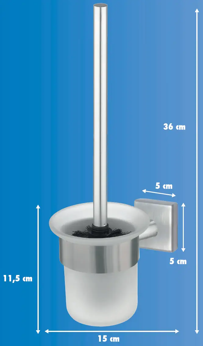 Trendline Toilettenbürstenhalter Edelstahl gebürstet Simple Cube