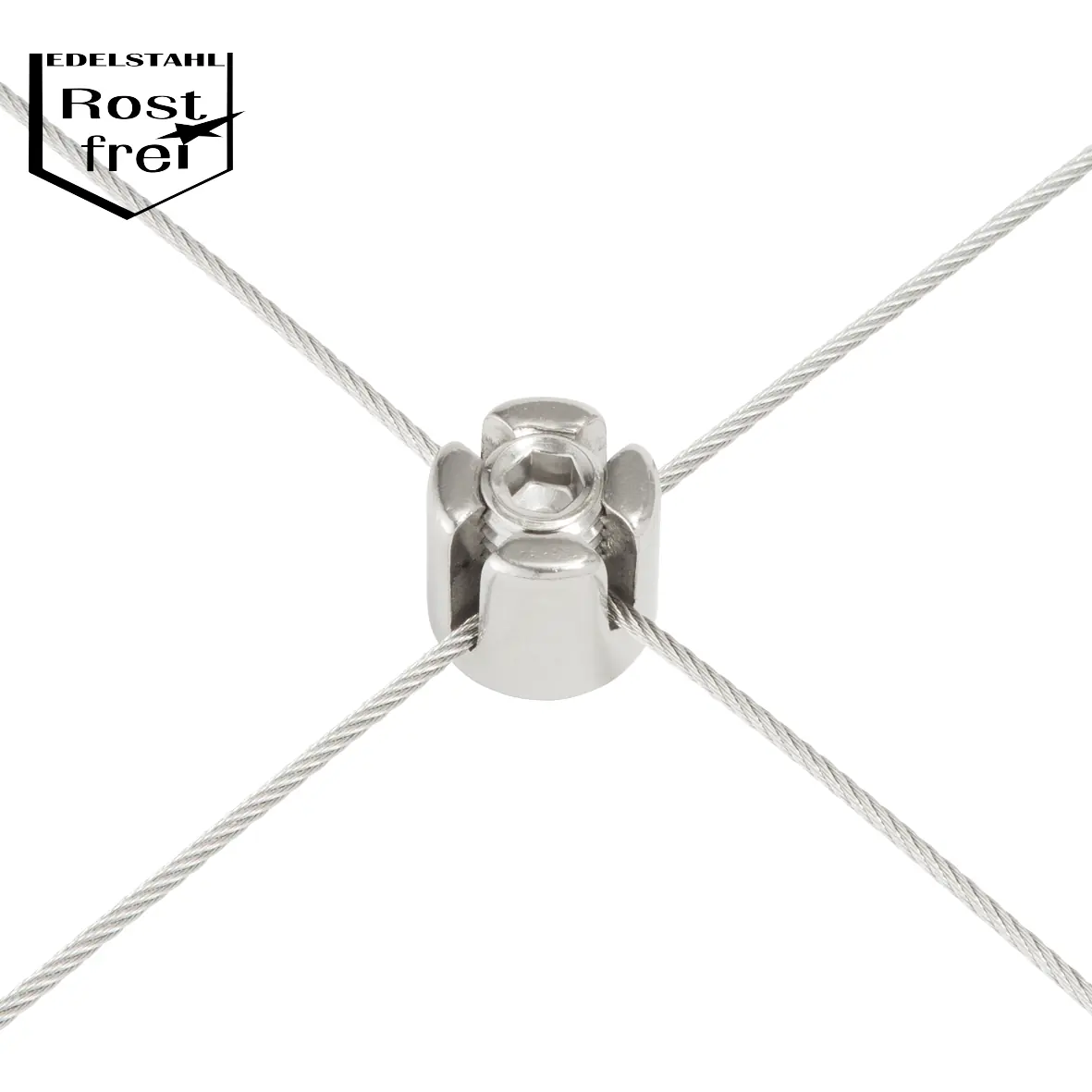 Conacord Kreuzklemme für Drahtseile Stahl V4A Ø 3 mm rostfrei