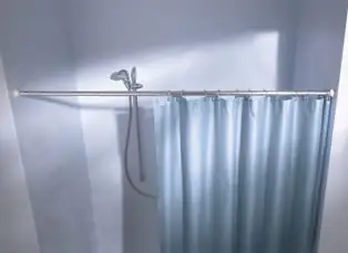 Kleine Wolke Federstange für Duschvorhänge 130 - 250 cm / Ø 2,5 cm / weiß