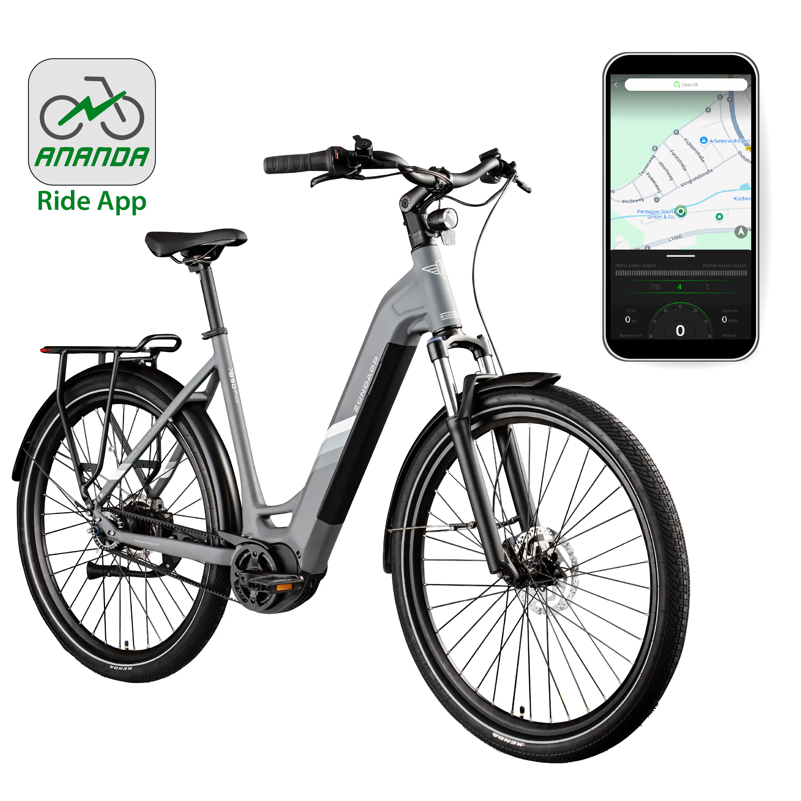 Zündapp E-Bike Trekking X850 Pro 29 Zoll 5-Gang 550 Wh grau