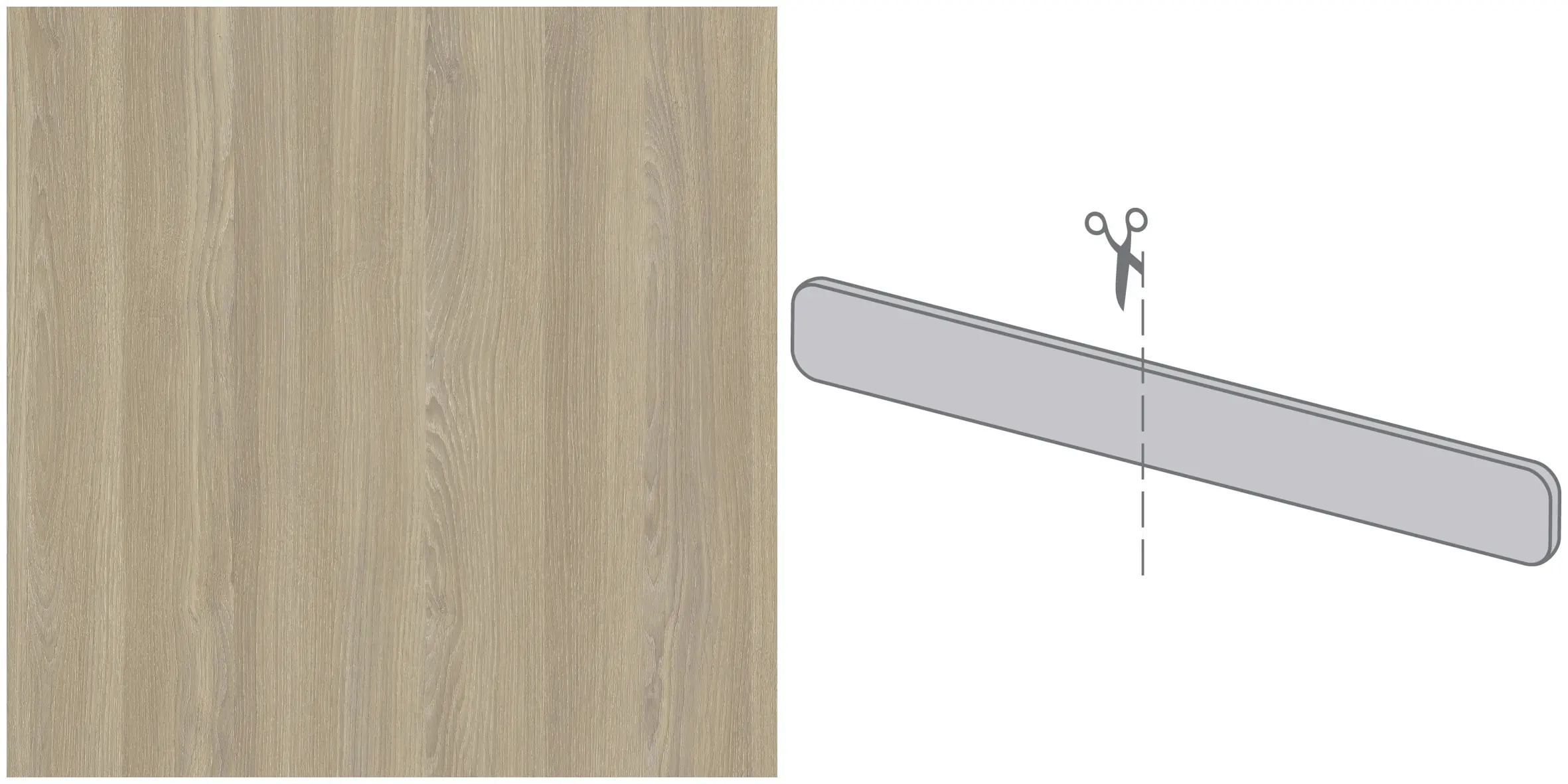 Getalit Abschlusskappe Fensterbank InForm 40,5 x 2,6 cm eiche/beige 