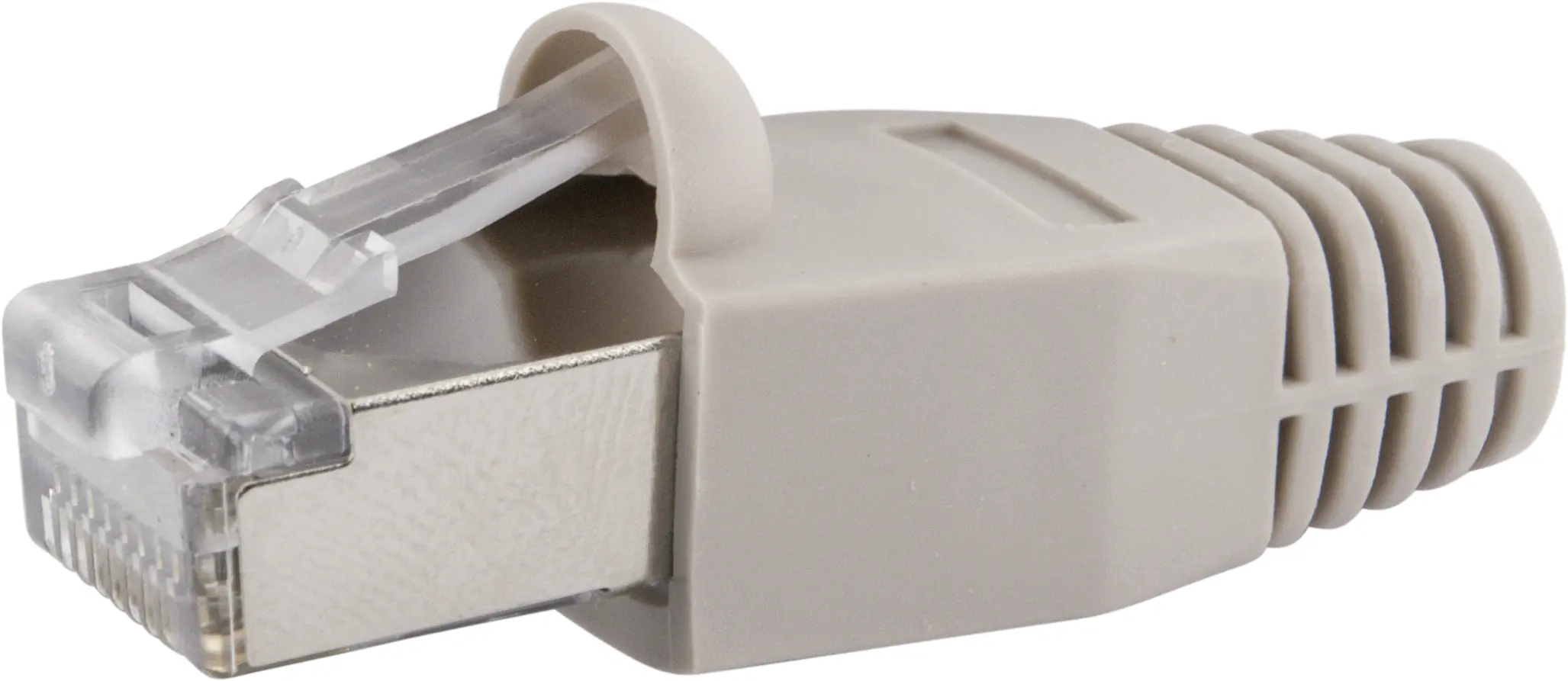 Schwaiger CAT6 Netzwerkstecker Set NWST04 531 4 Stück grau, mit Kabelführung, 4x RJ45 Stecker