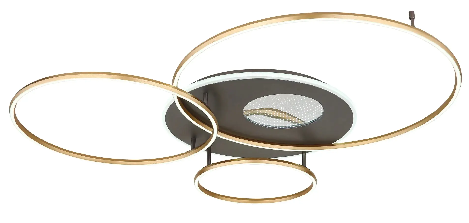 Globo LED Deckenleuchte Invertina goldfarben