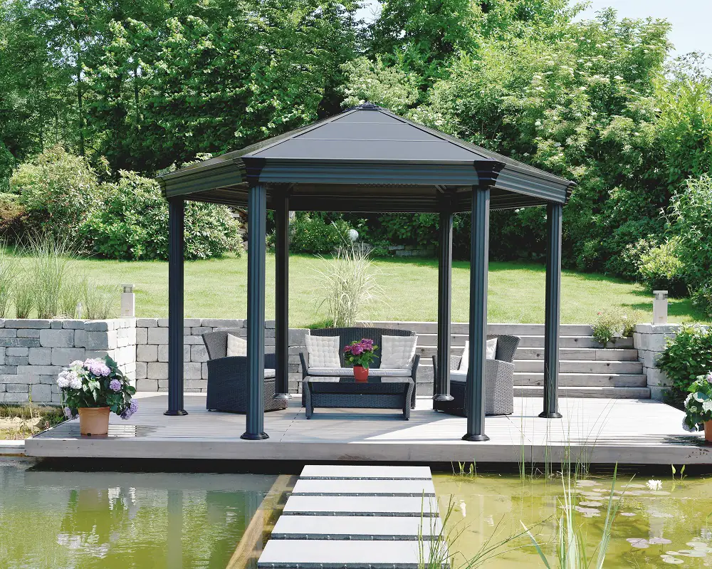 Canopia Pavillon Roma 414 x 359 cm, grau