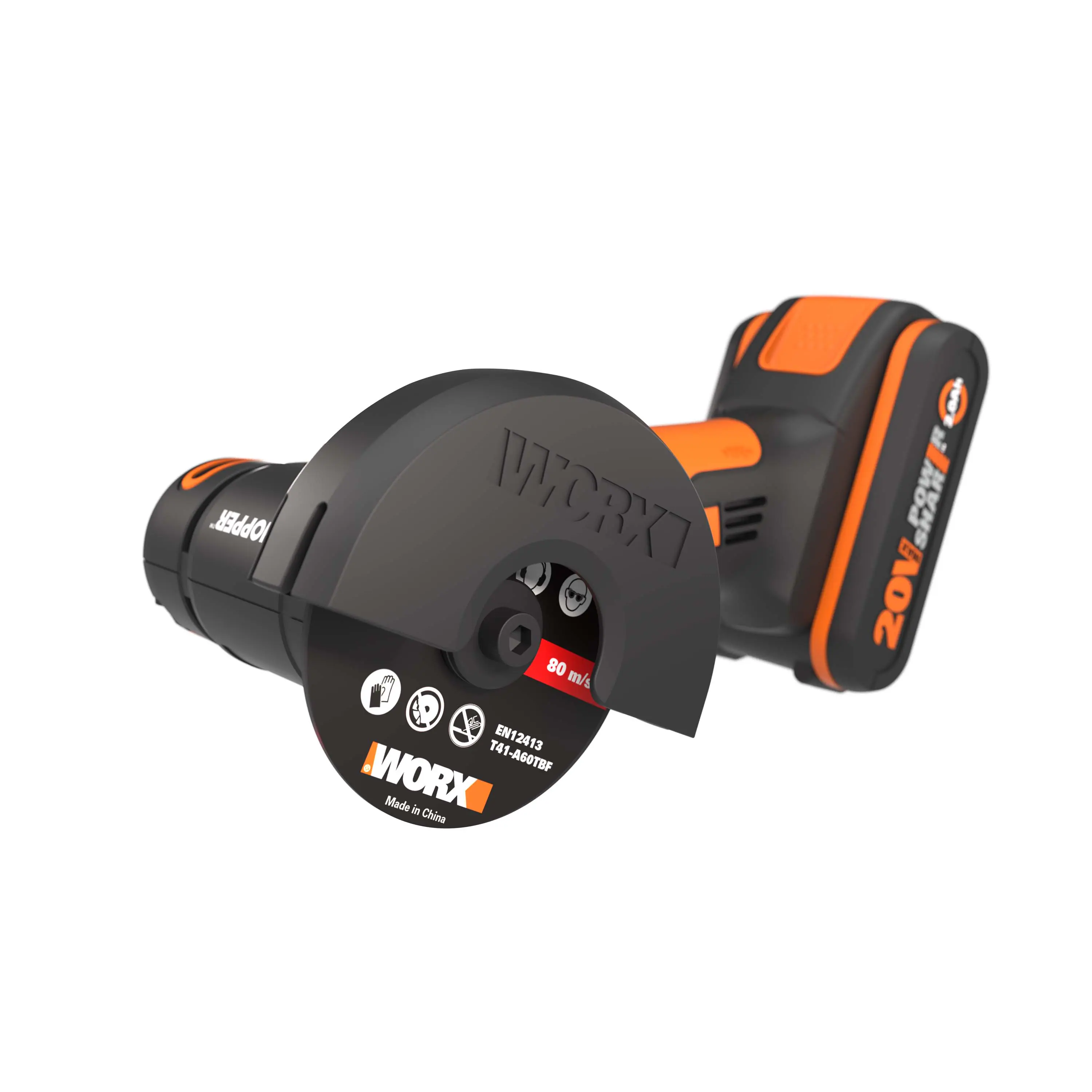 Worx Mini Akku-Winkelschleifer Chopper WX801 20 V inkl. Akku 2 Ah & Ladegerät
