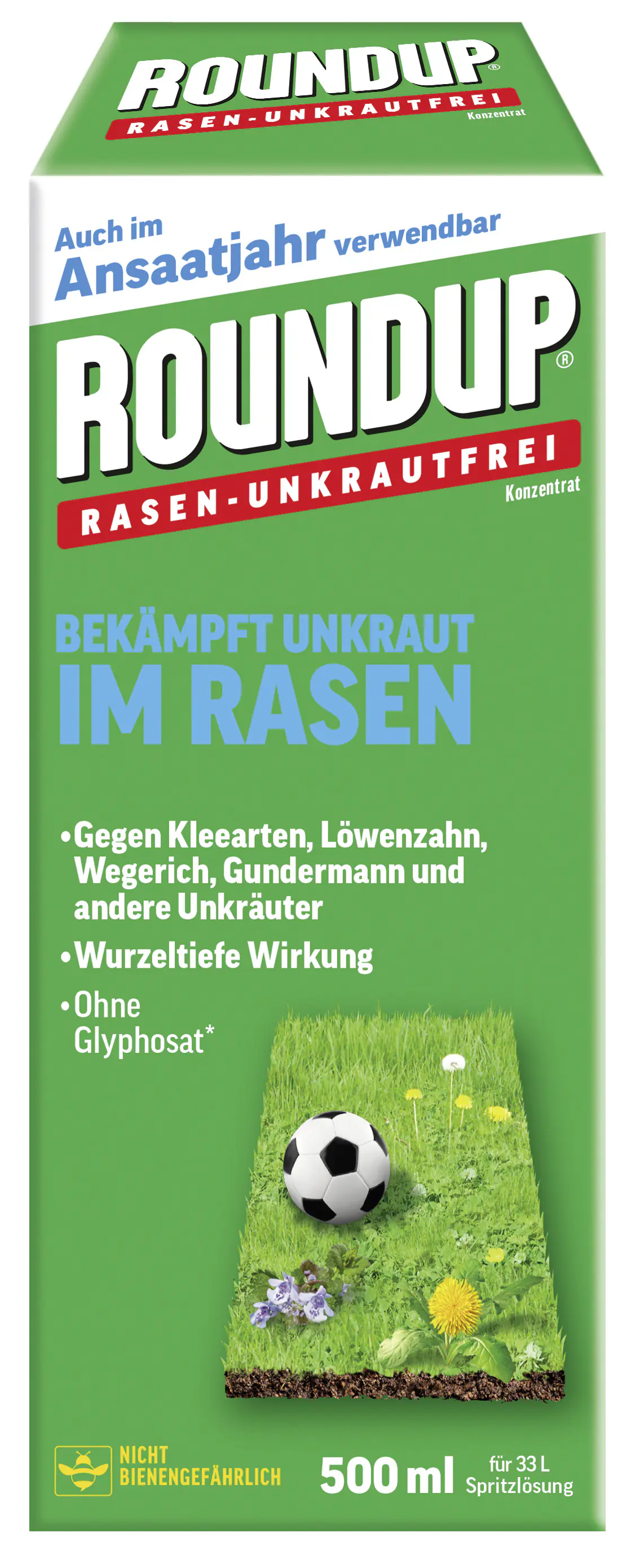 Roundup Rasen-Unkrautfrei Konzentrat 500 ml im Ansaatjahr verwendbar