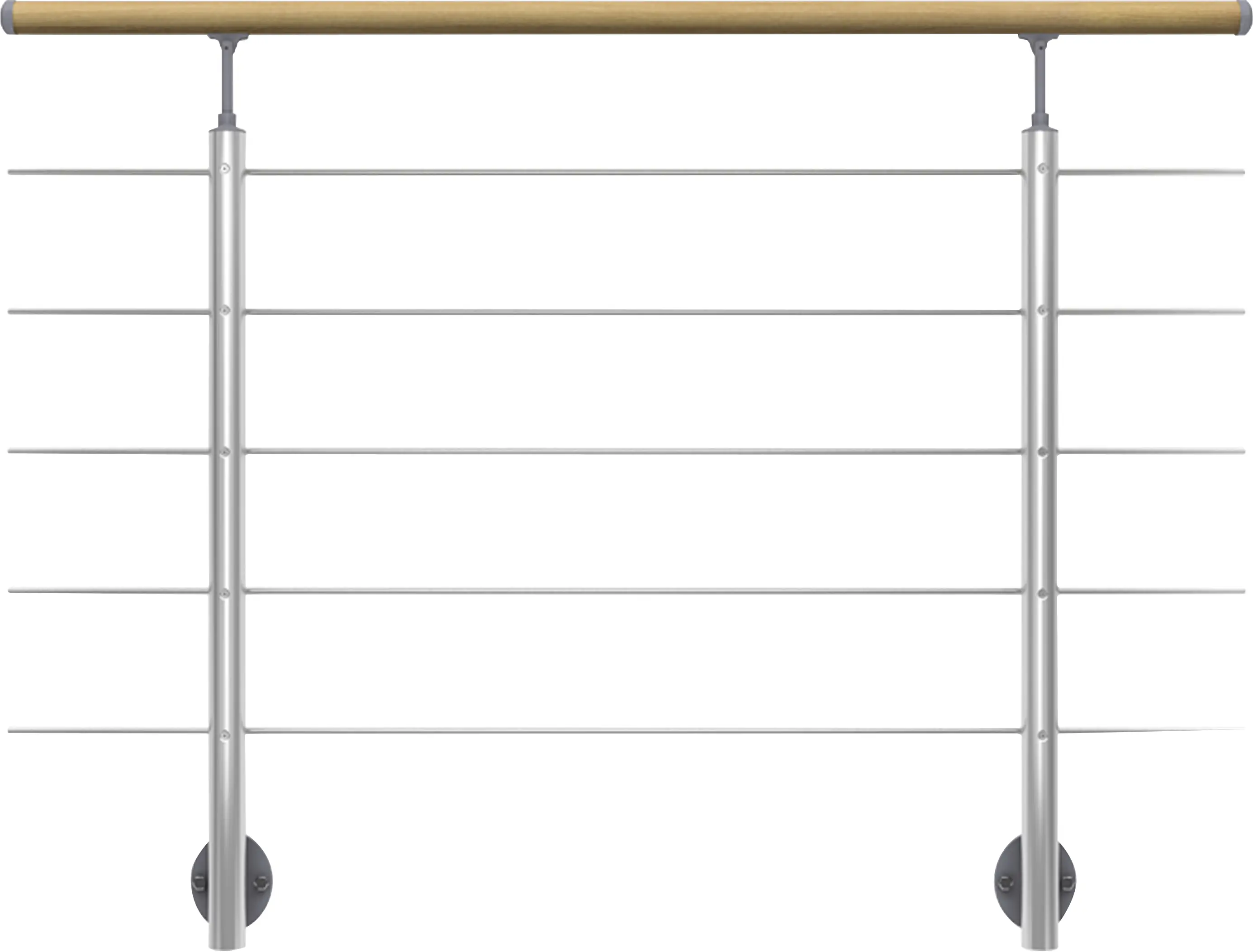DOLLE Geländerset PS 031 Aluminium mit Eichehandlauf 150 cm