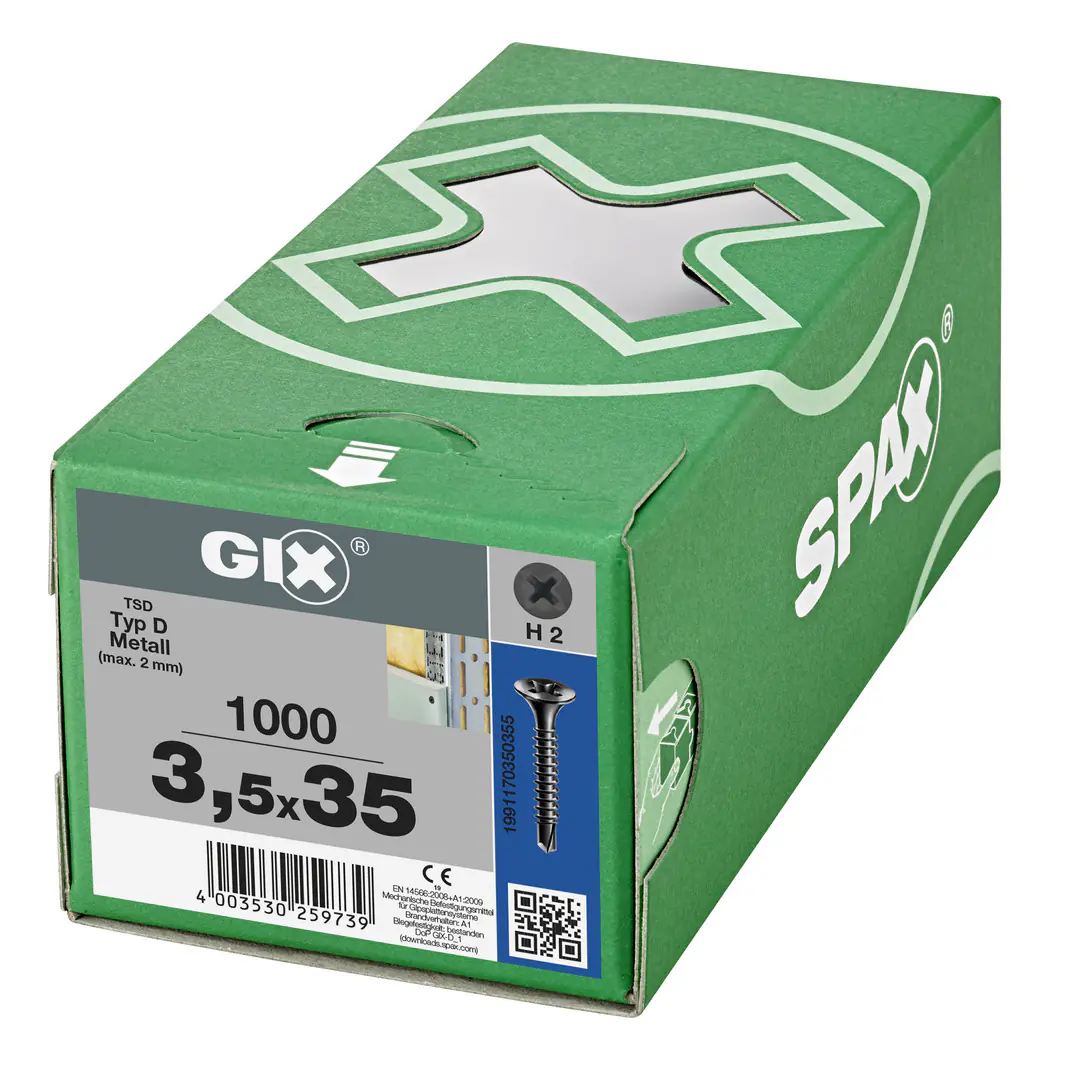 Spax Trockenbauschrauben 3.5 x 35 mm PH 2 - 1000 Stk.